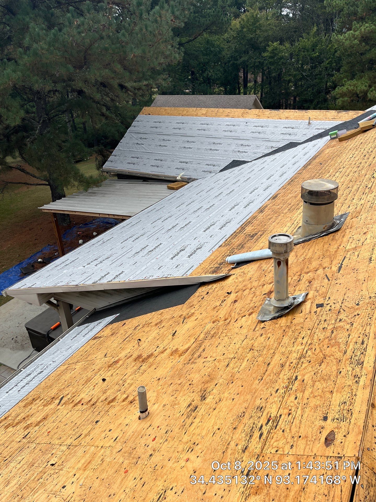 Full Residential Roof Replacement with GAF Timberline HDZ Shingles in Hot Springs by Temple Roofing and Exteriors