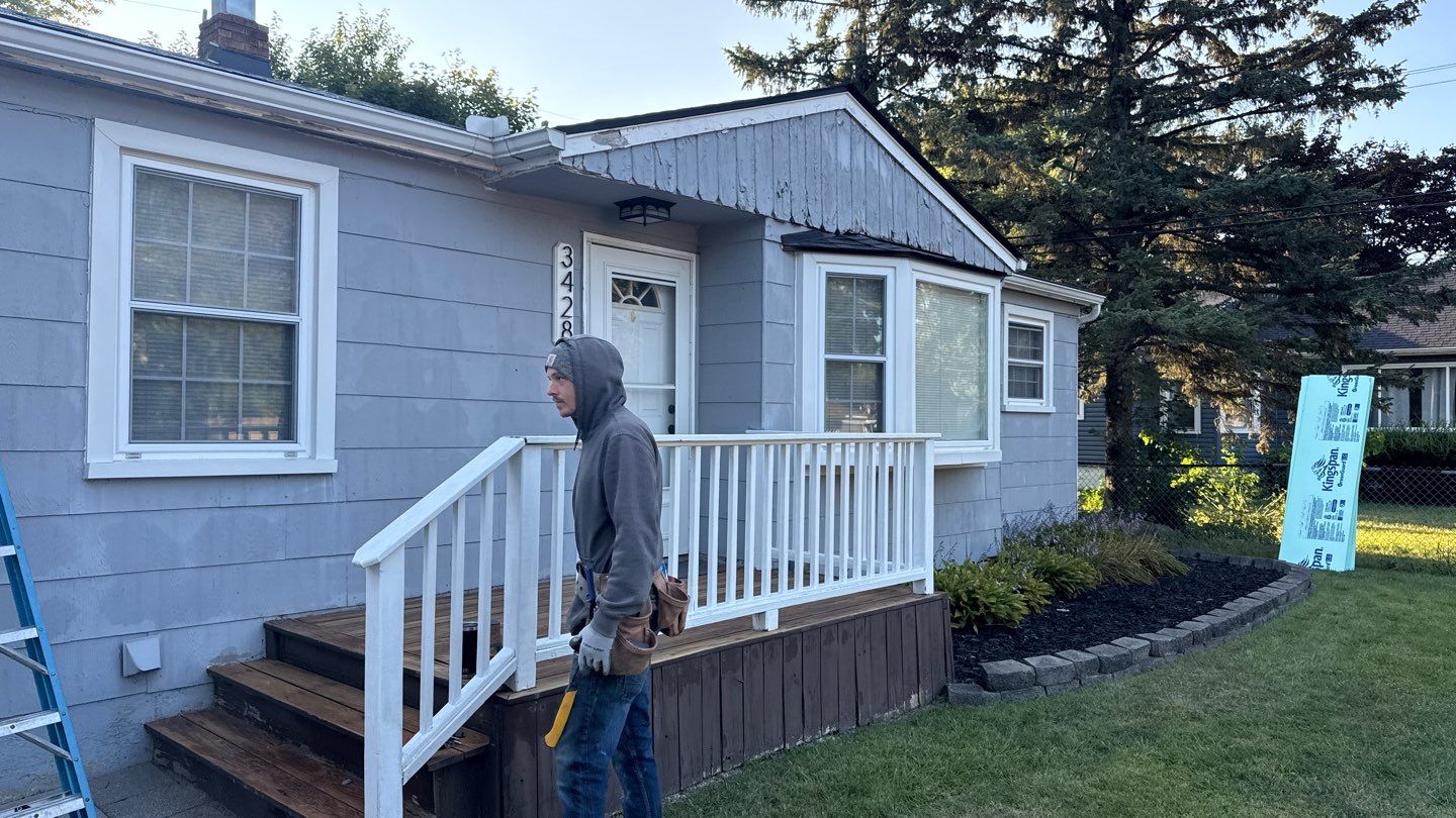 Siding Replacement using Alside D5" Platinum Grey by 180 Contractors