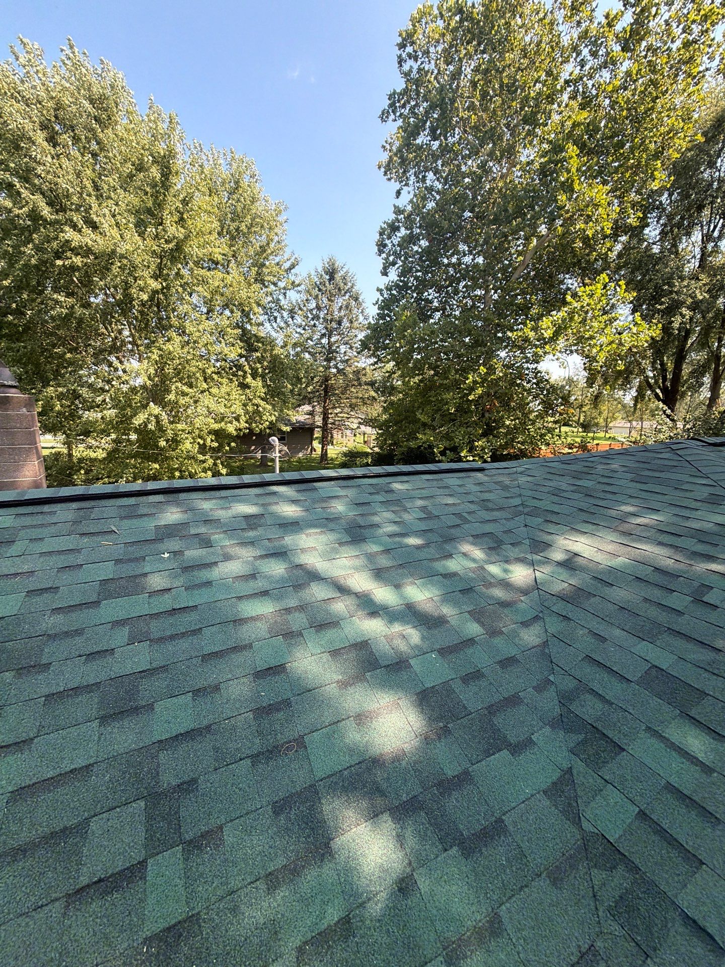 Owens Corning Duration - Chateau Green / 6-Inch Gutters - White by Hoel Roofing & Remodeling