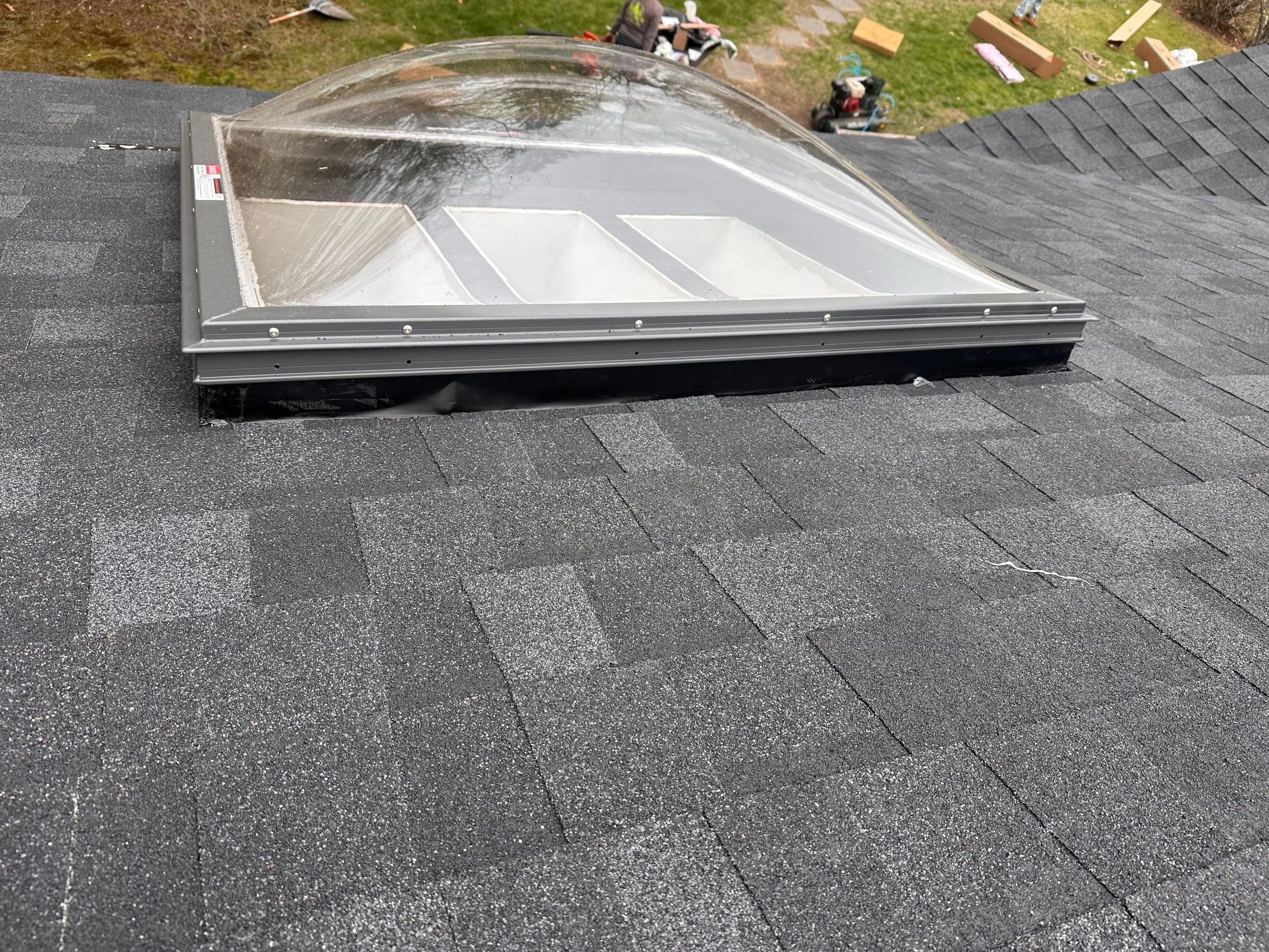 Roof Replacement & Velux Double Bubble Skylight Installation – Madbury, NH by Tall pine roofing