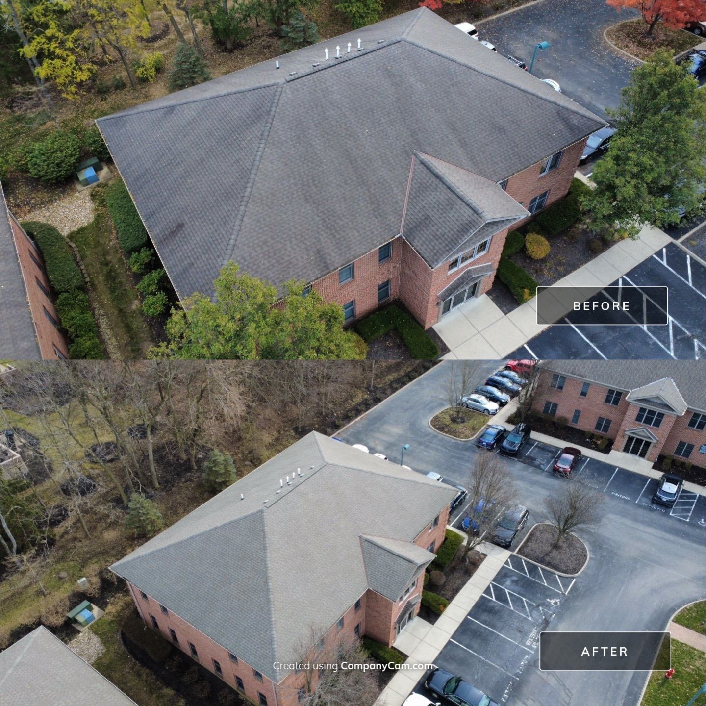 Roof Maxx Commercial Before & After Pictures by Roof Maxx of Columbus, OH