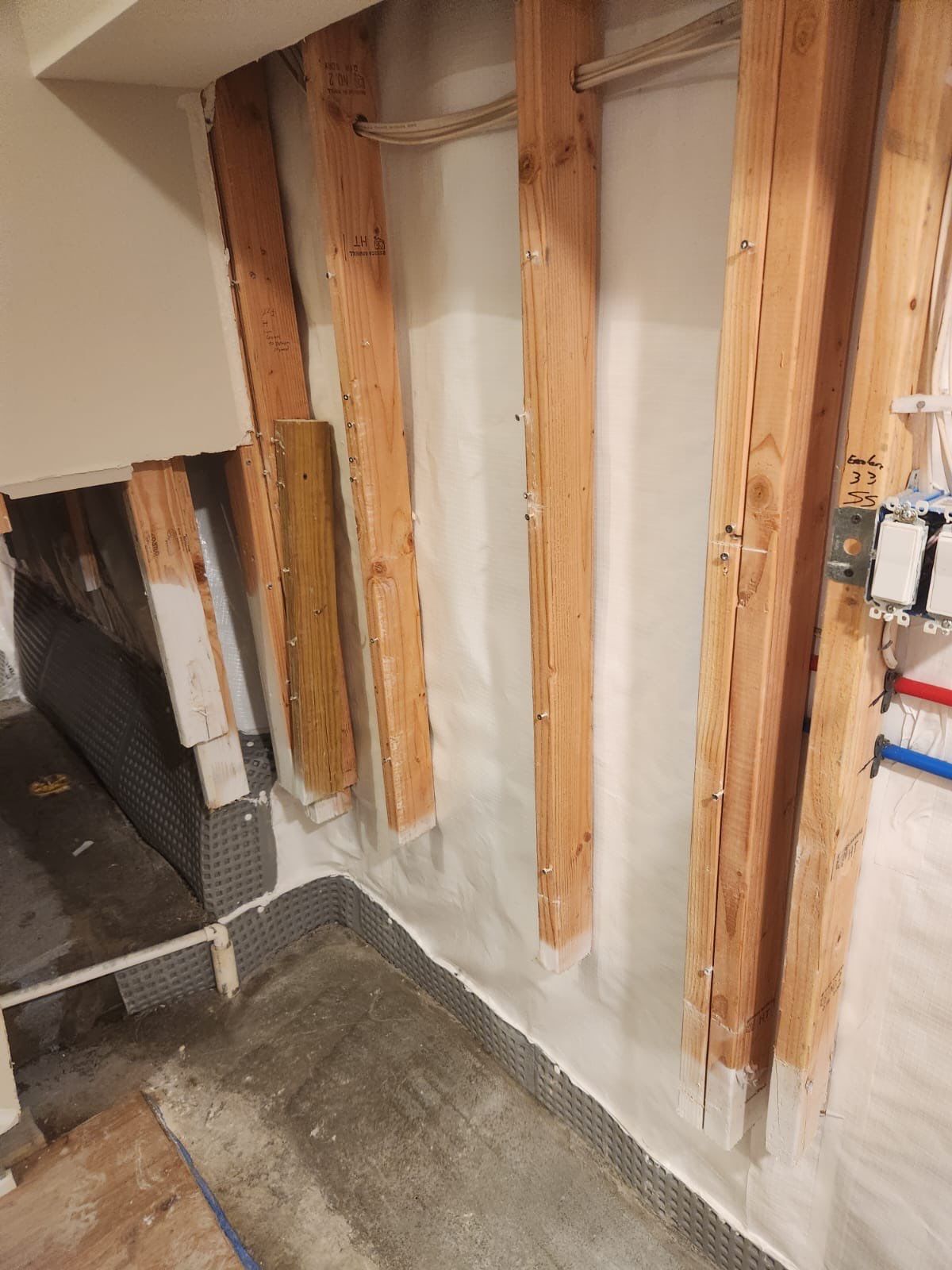 Interior French Drain & Wall Vapor Barrier Boonton NJ by Pure Service Pro, LLC 