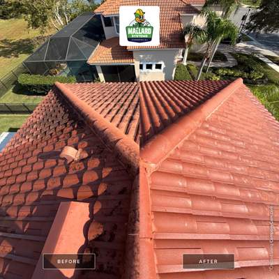 Barrel Tile Roof Cleaning