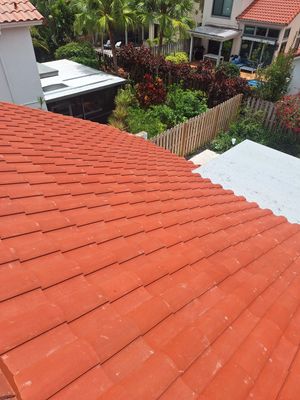 Residential Tile Re-Roof and Plywood Deck Restoration in Boca Raton