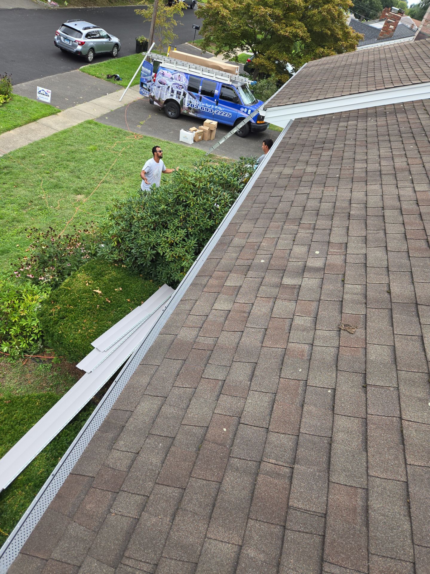 Siding Installation using CertainTeed Monogram Vinyl Siding - D4 - Granite Gray by A Plus Exterior