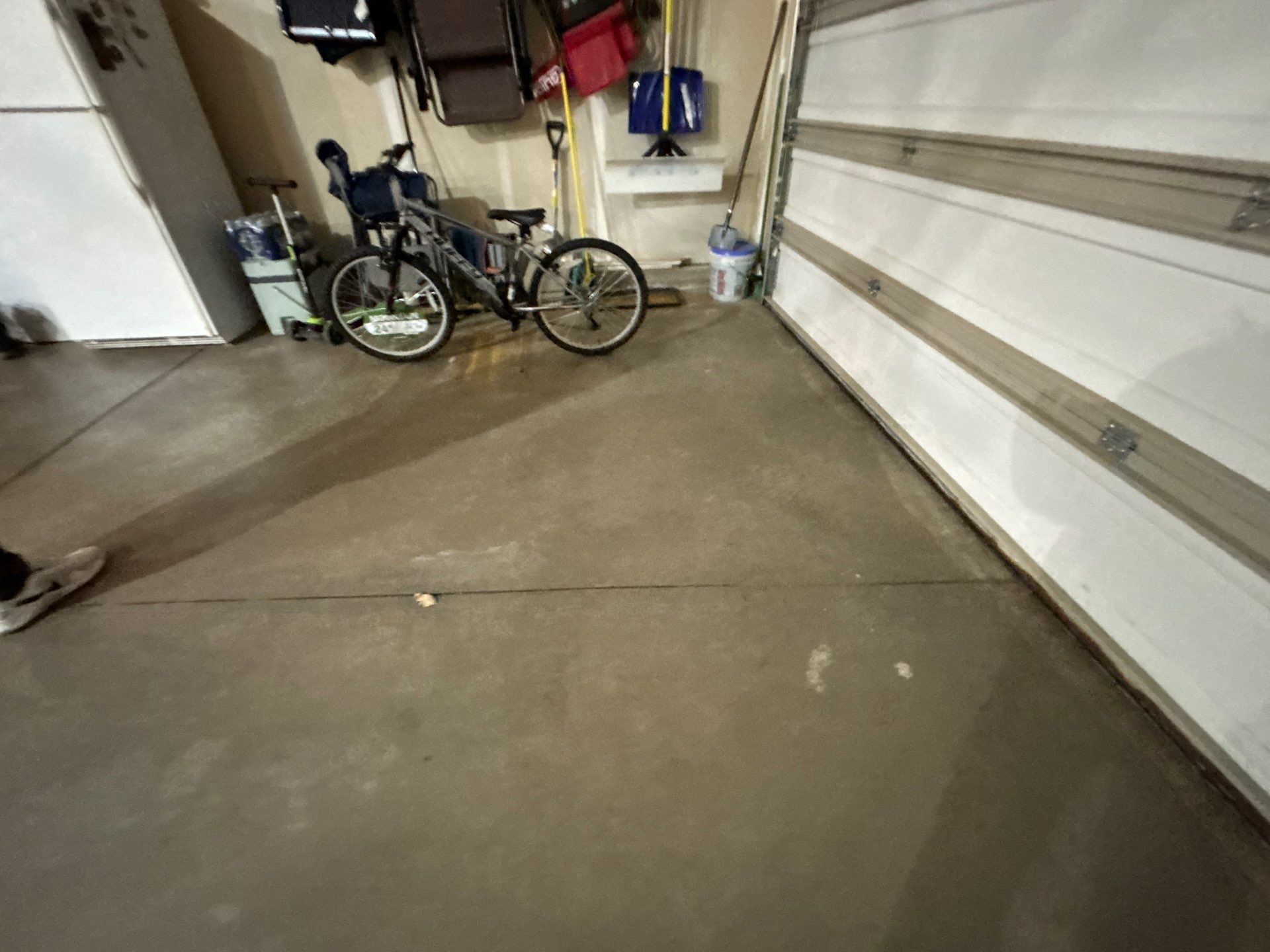 Full Garage Floor Resurfacing and Decorative Epoxy Flake Finish by Select Painting, Coatings & Garage Cabinets
