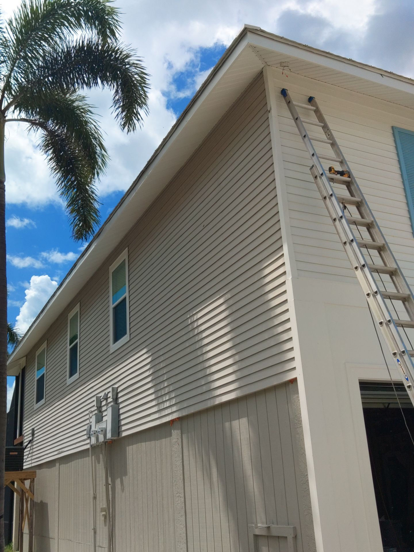 Complete Gutter System with Downspouts & Guards in Fort Myers Beach FL by Gutter Professors