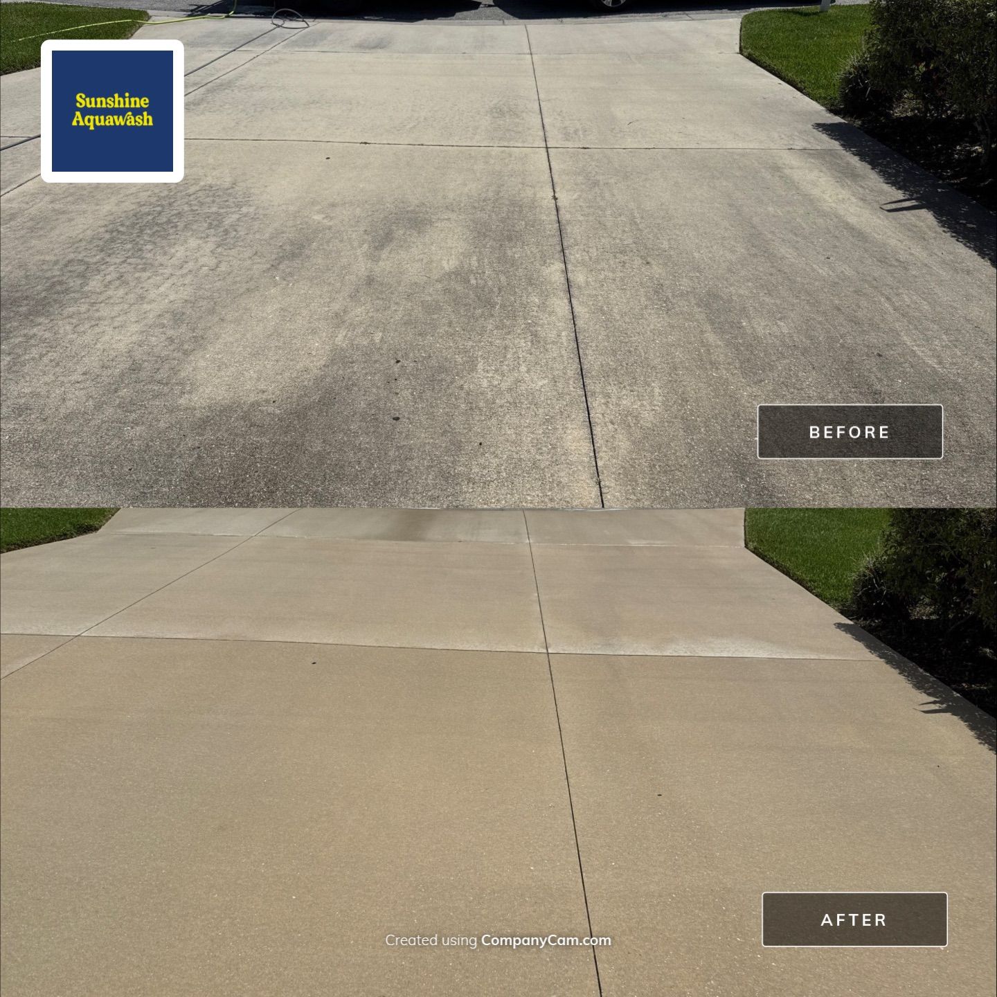 Concrete Driveway Cleaning – Covered Bridge Estates, Ellenton, FL by Sunshine AquaWash