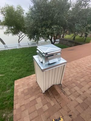 Chimney Cap Replacement using Custom Fabricated Steel