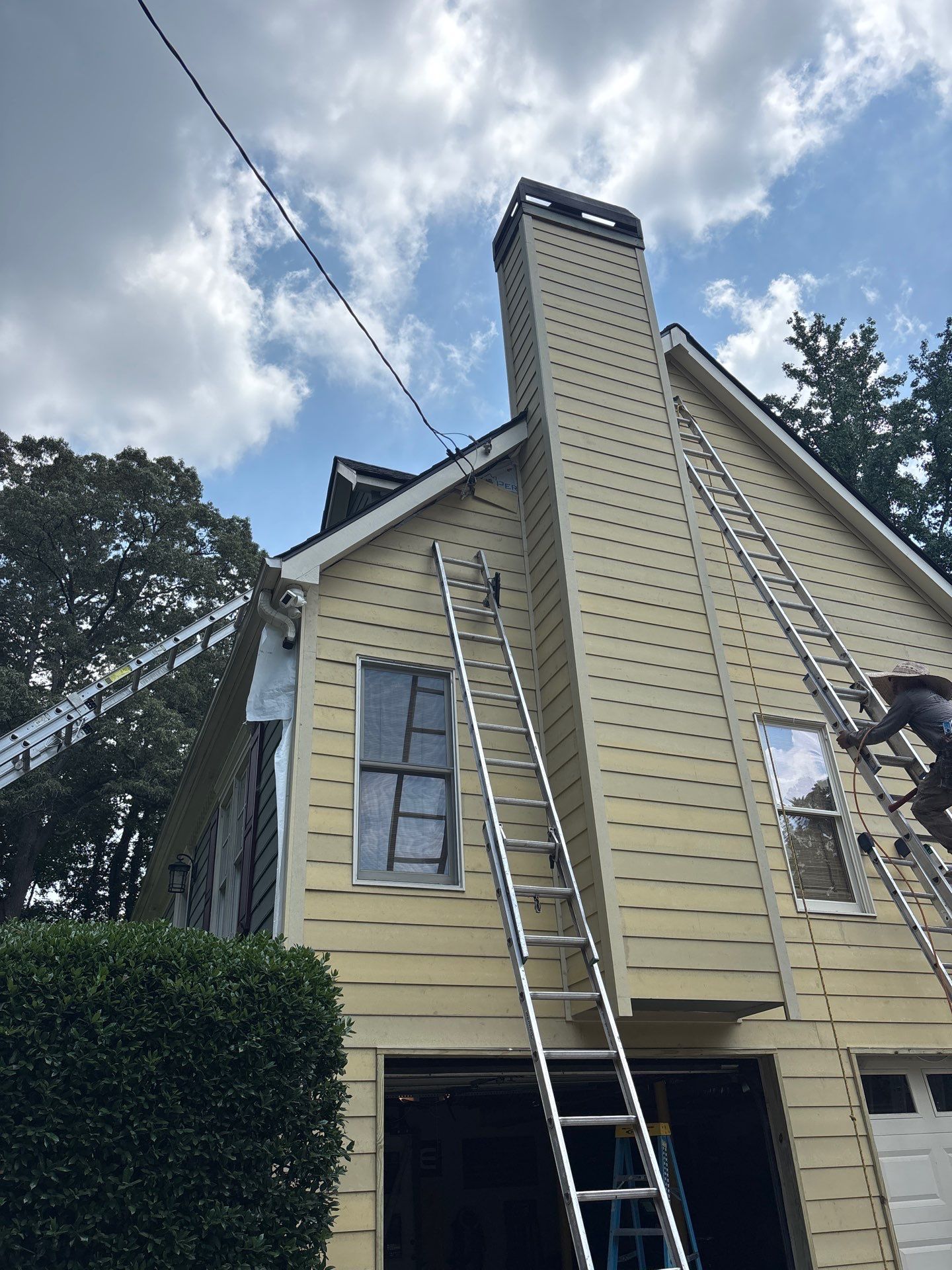 James Hardie Siding Install, Rotten Wood and Gutter Replacement and Exterior Painting by Nelson Exteriors 