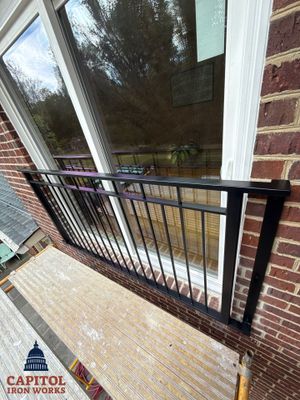 Modern Minimalist Exterior Balcony Railing – Residential Enhancement – Potomac, MD