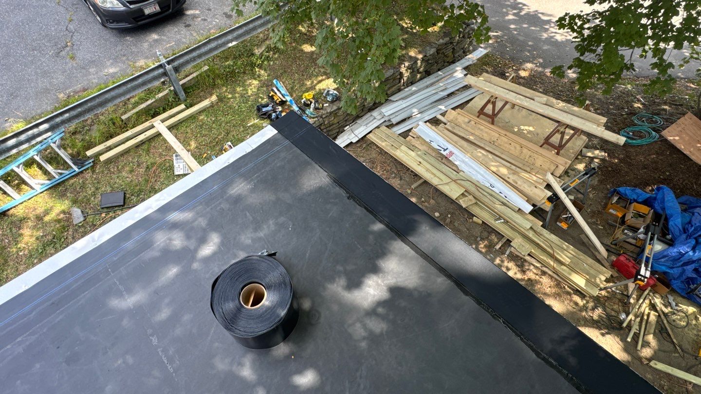 EPDM Flat Roof Installation with ISO Board on Existing Structure by Sensible Home Solutions