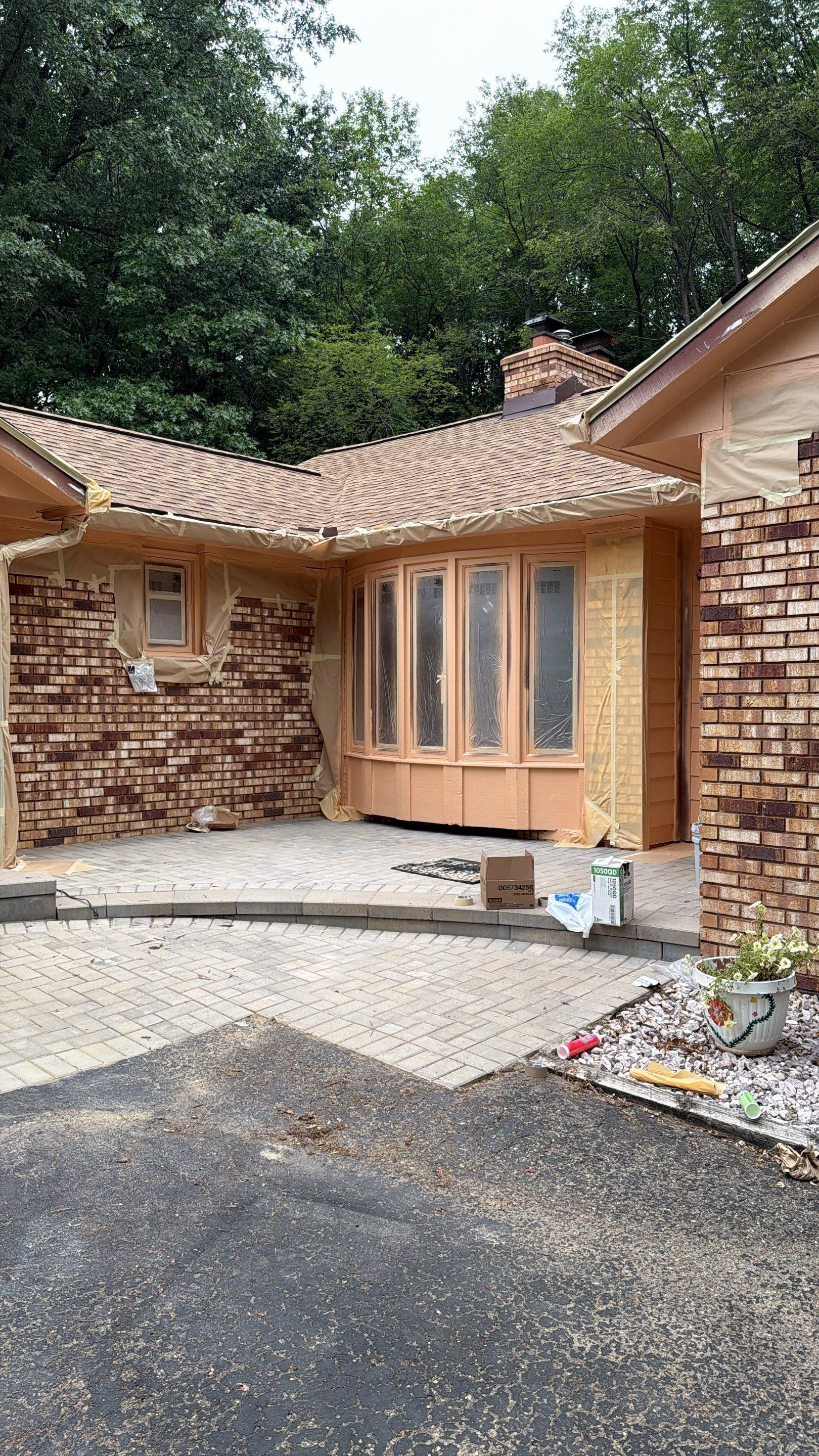 Exterior Painting on this Clarkston Home by Top Shelf Painter