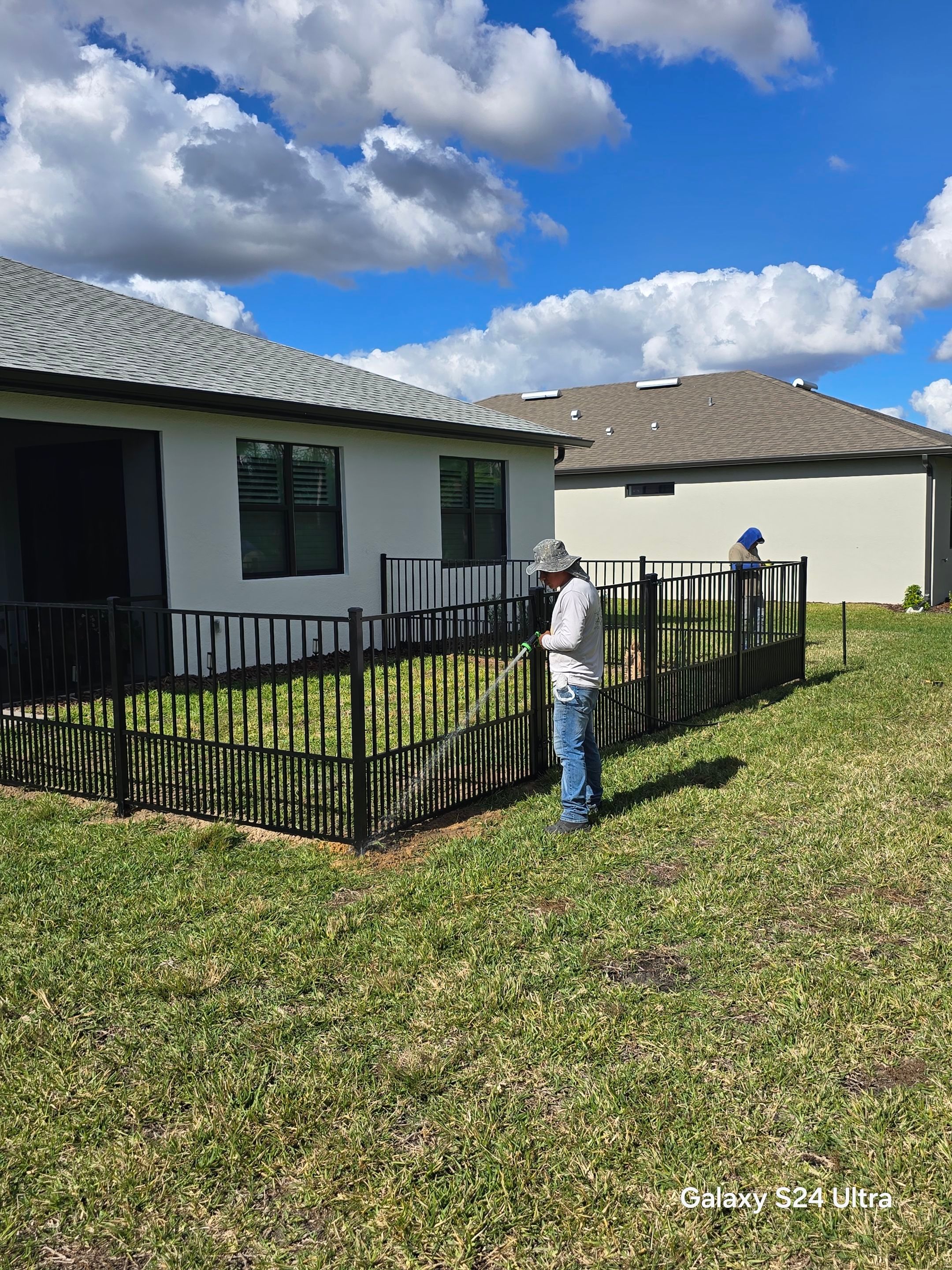 Puppy picket aluminum fence in North Port by True Fence LLC