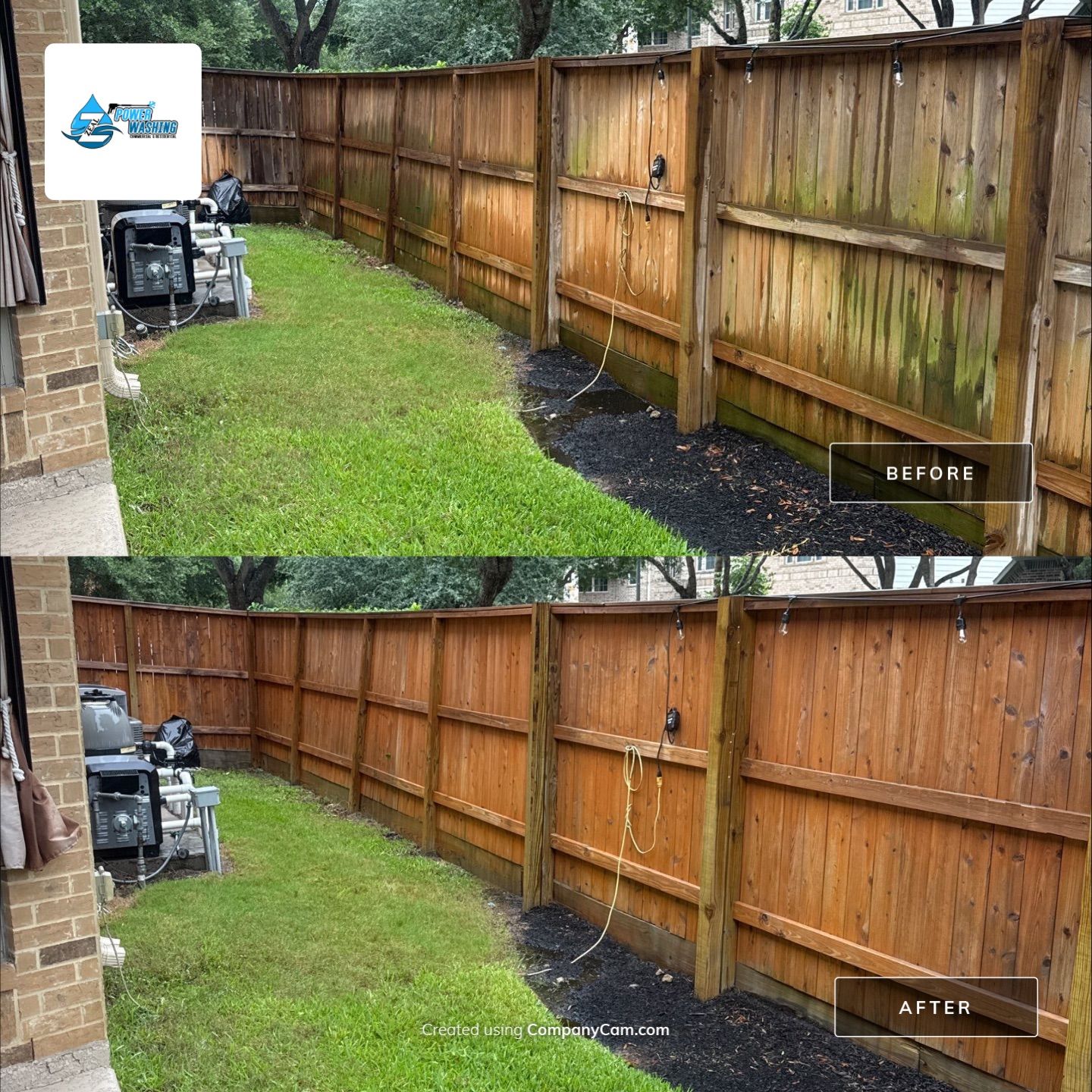 Residential Concrete Surface Cleaning and Fence Restoration in Missouri City by Zeal Power Washing