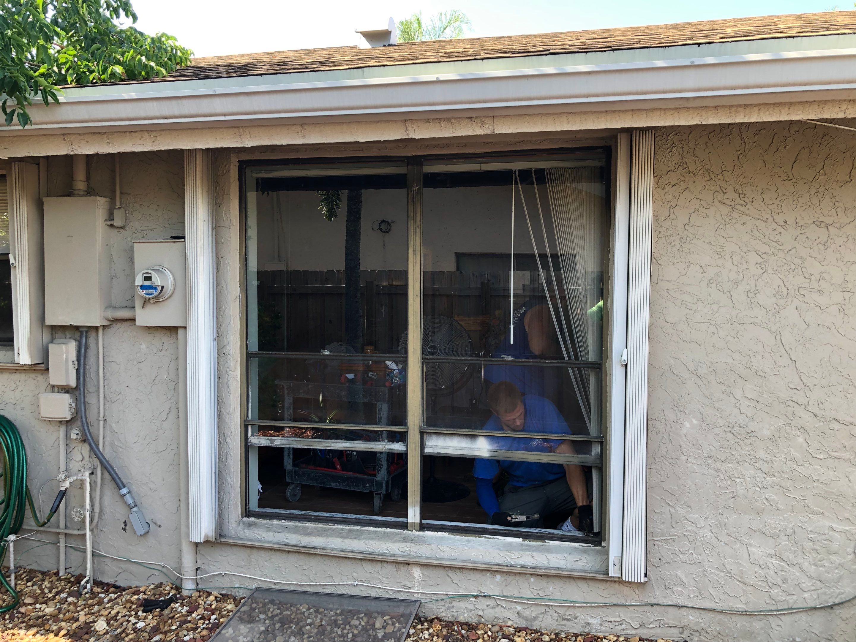 Impact Window Installation & Sliding Glass Door to Window Conversion – Coconut Creek, FL by The Door Doctor of South Florida, Inc.