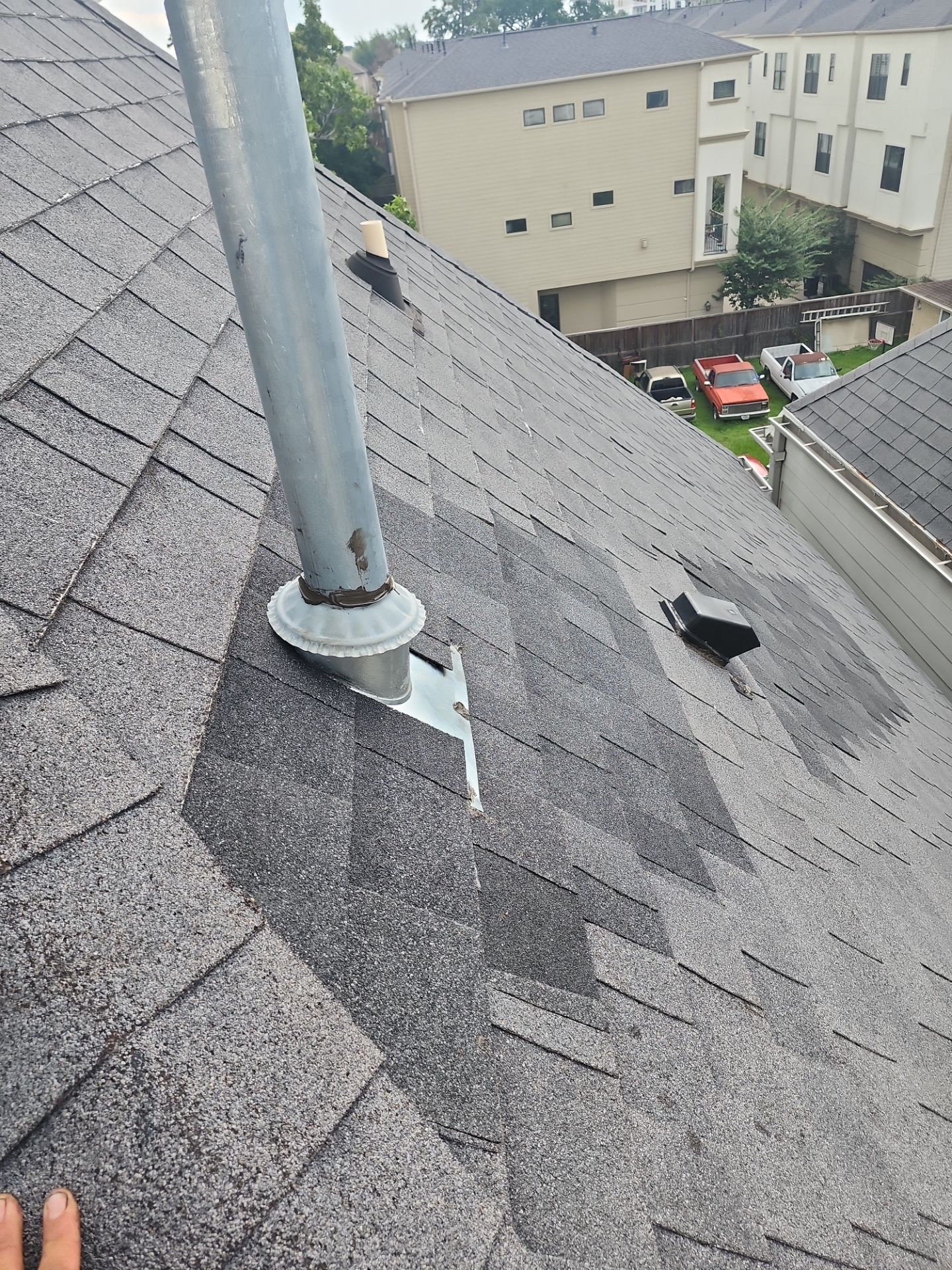 Hail Damage using Owen's Corning Duration (Lifetime) Shingles by Roof Repair Company