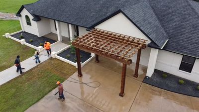 Pergola Entry for Function & a Modern Look