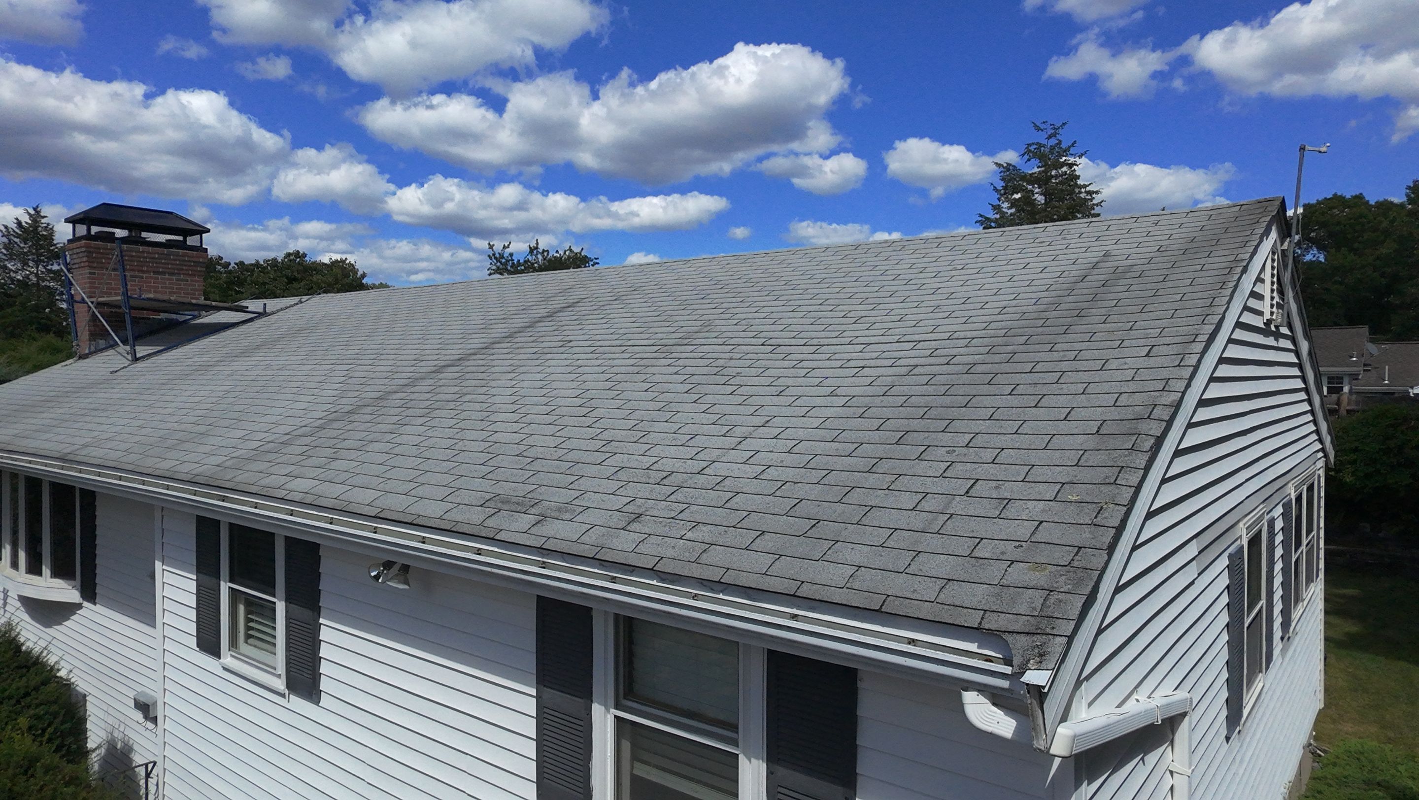 Full Roof Replacement, Rafter Repair & Gutter Upgrade in Norwood, MA – Owens Corning Duration, Onyx Black by JOHNNYS PRO