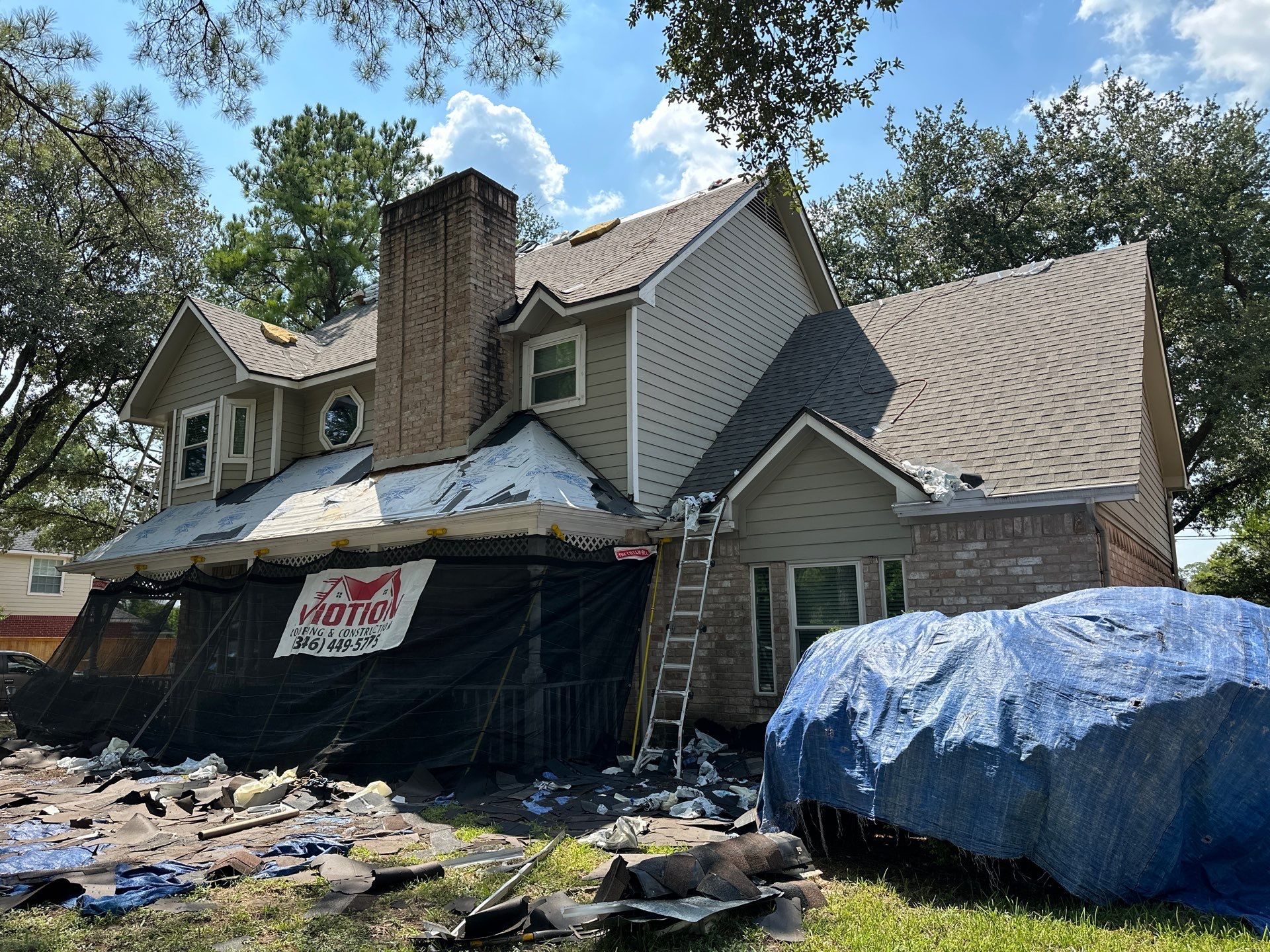 Project in Houston by Motion Roofing