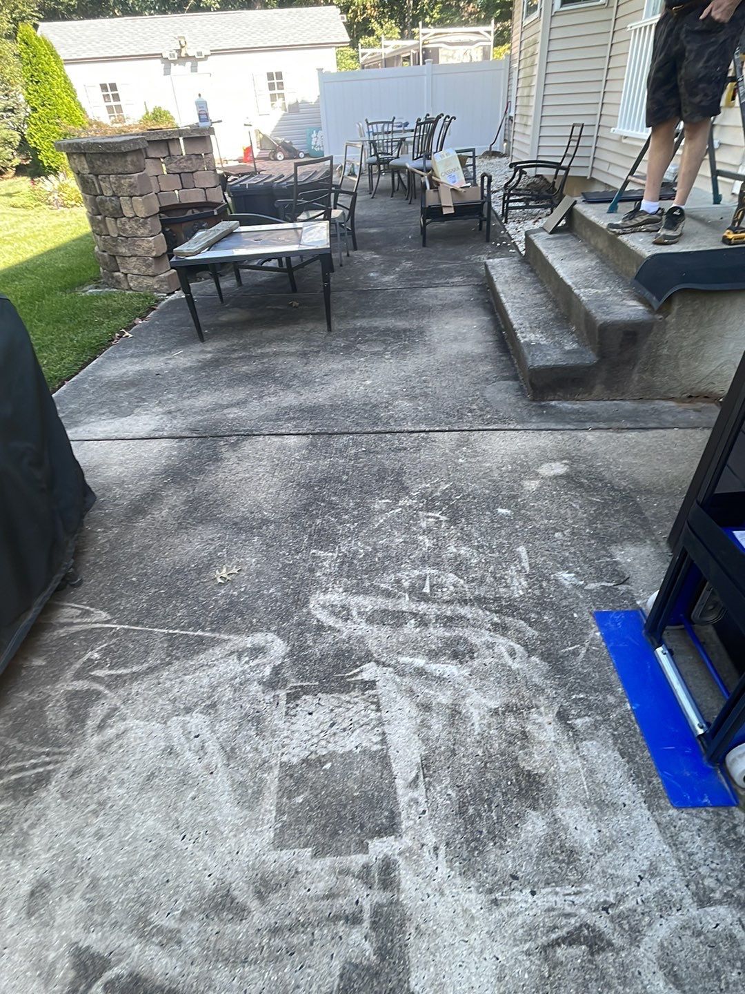 Amazing transformation-House SoftWash & concrete Cleaning by SJ Exterior