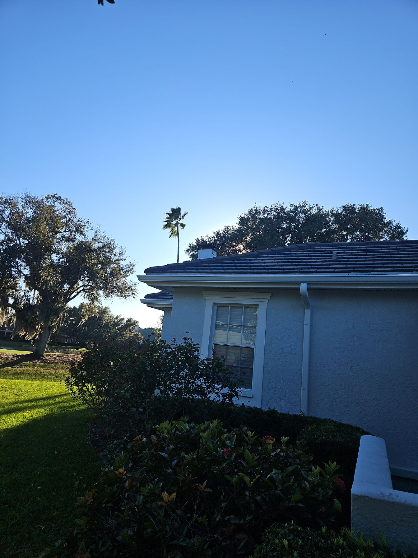 White Down Spouts using downspouts and White Seamless Gutters in Sarasota FL by Gutter Professors
