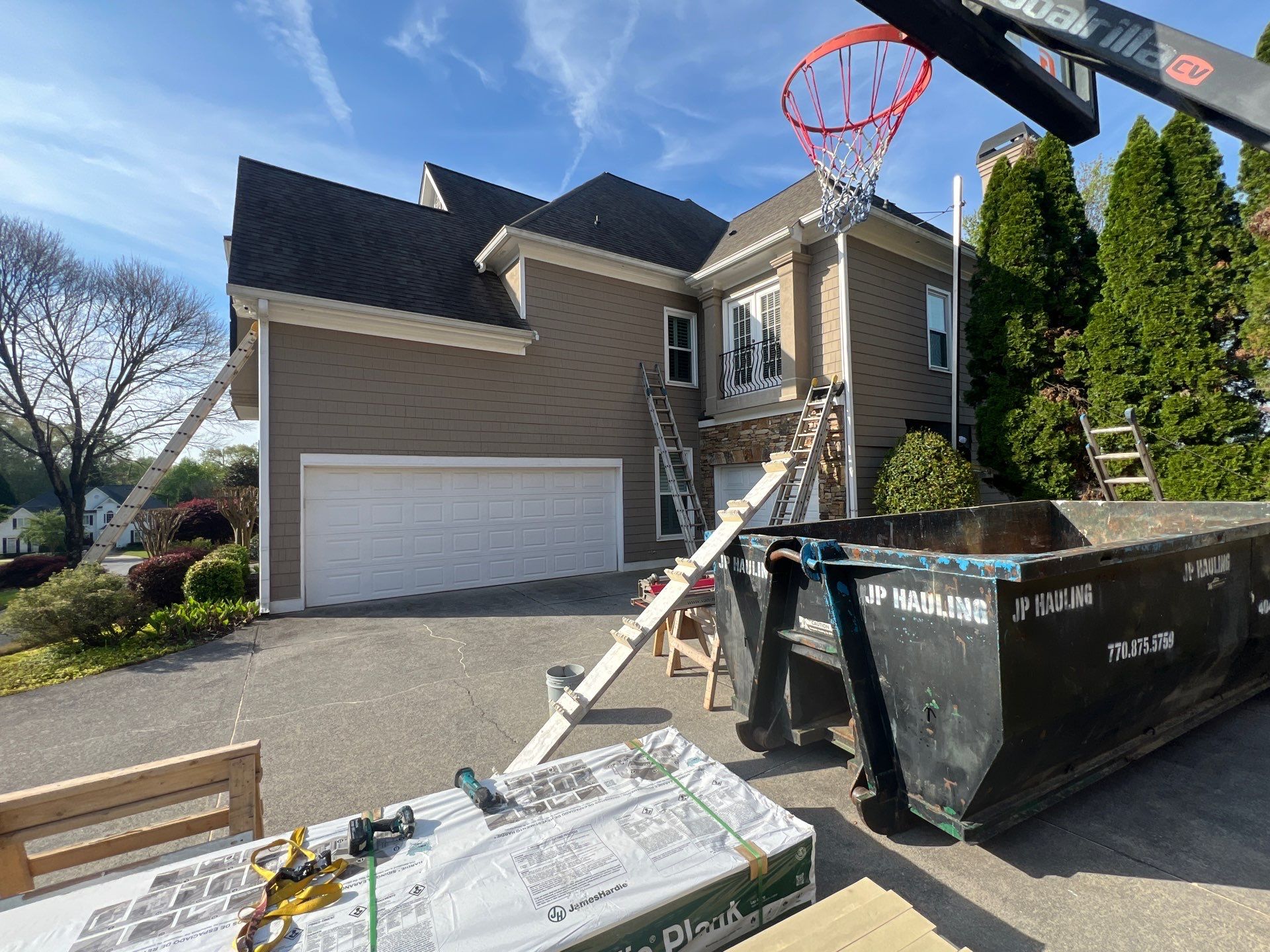 Full Exterior Siding Replacement and Stone Veneer Installation in Roswell by Swift Home Renovations