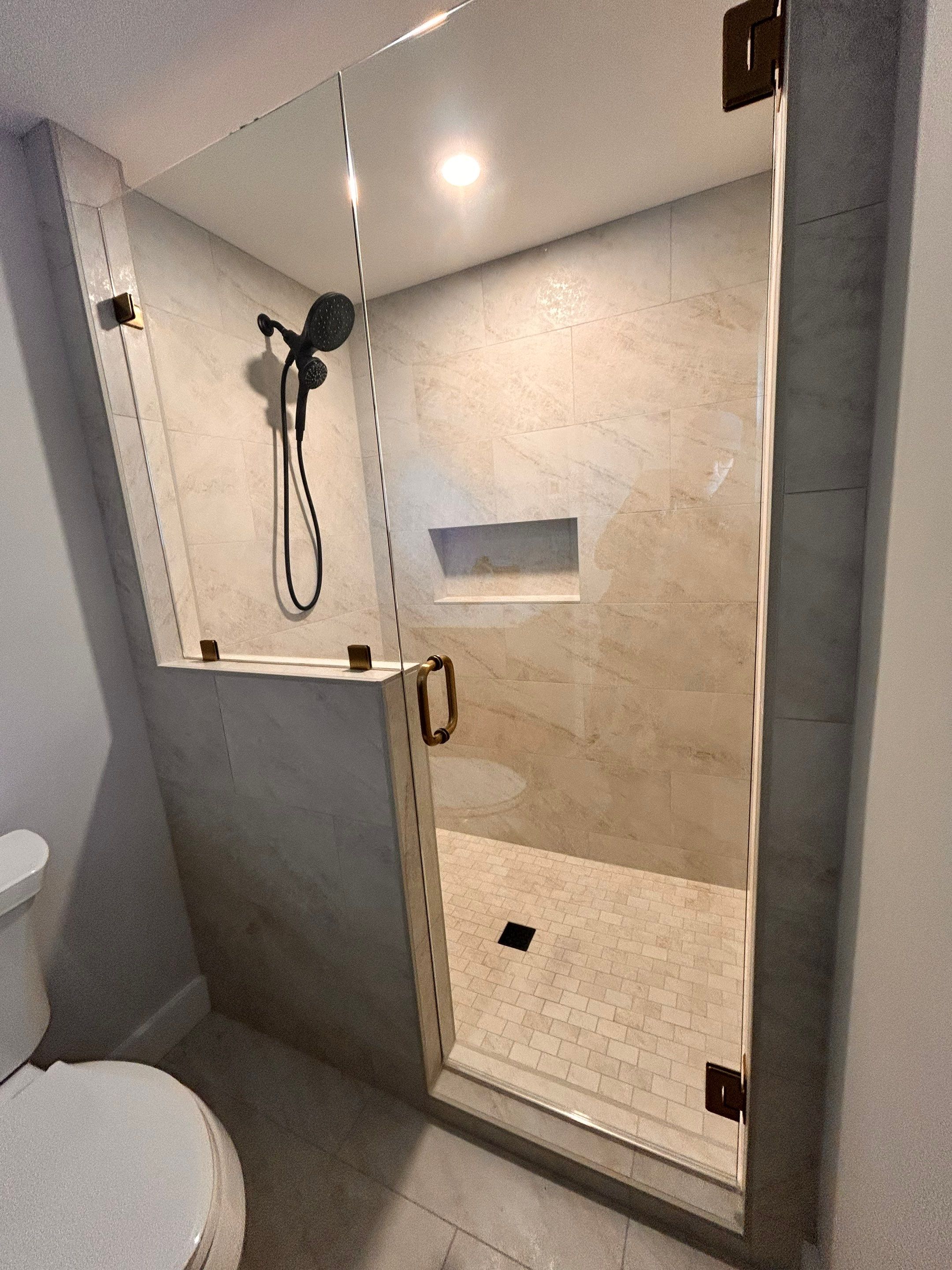 Shower using Tempered Shower Glass by Cheshire Glass Company