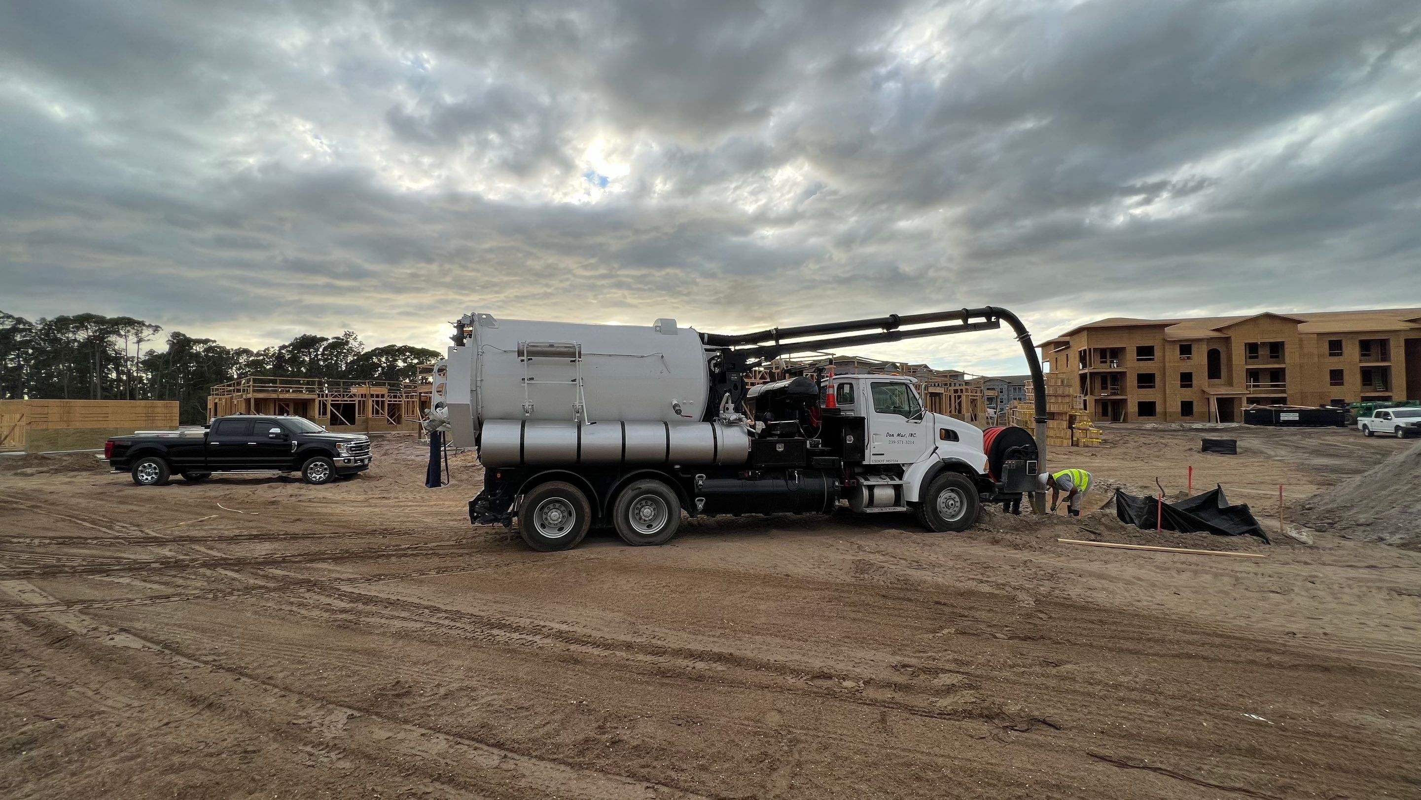 New Construction Sewer System Cleaning by APS Power & Water
