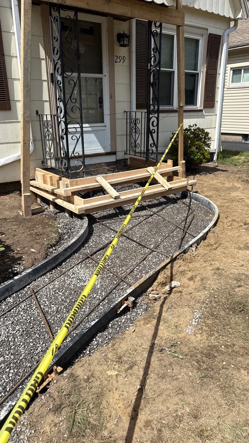 Broom Finish Porch and Walkway  by NG Masonry & Construction LLC