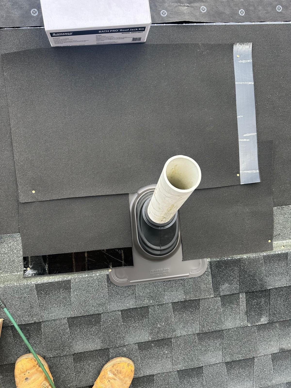 GAF Charcoal Roof Replacement with Vent Leak Repairs, PVC Fascia & Leaf Guard Gutters by Sensible Home Solutions