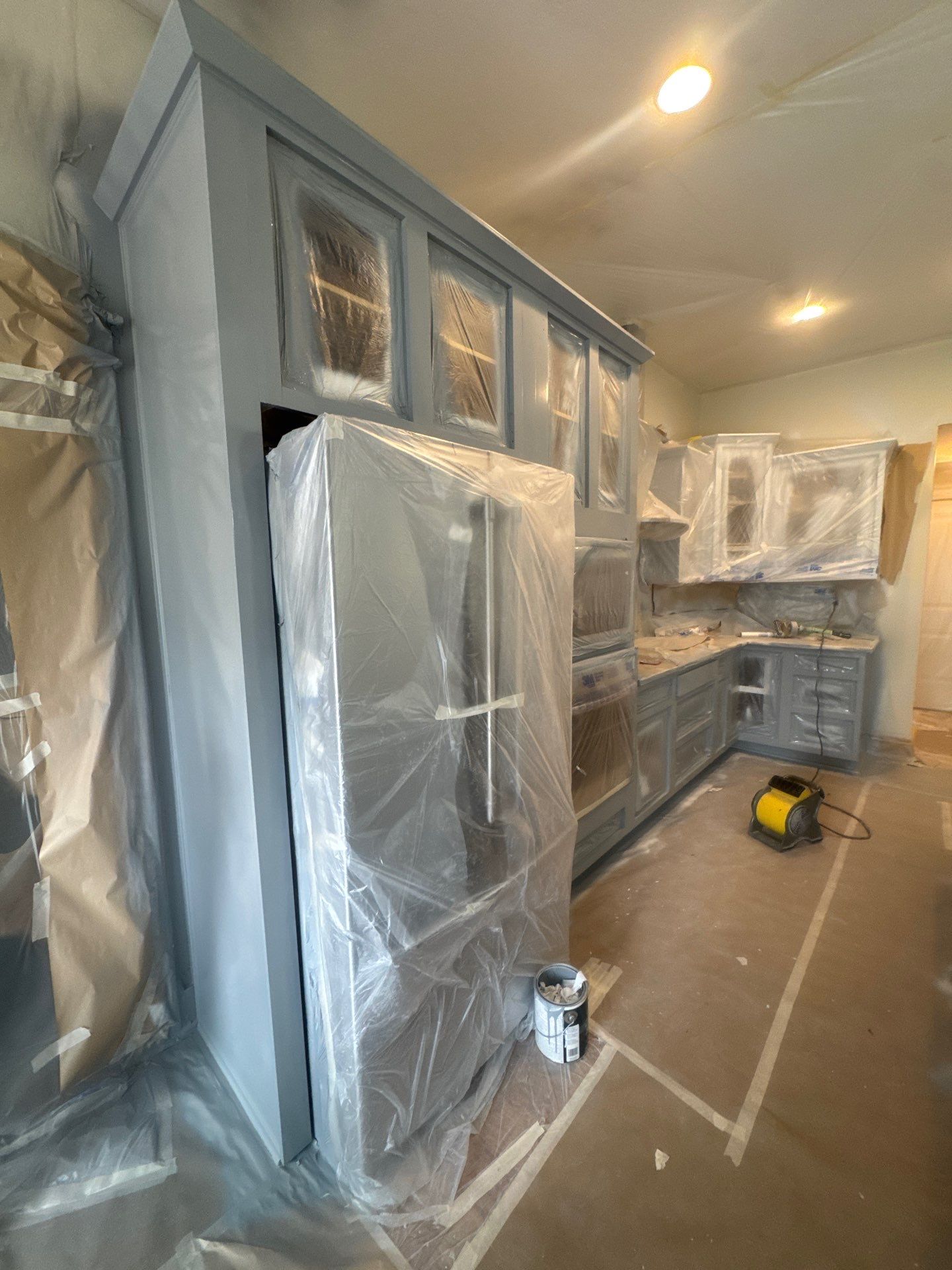 Residential Interior Repaint Color Change on Walls and Cabinets by Midwest Paint LLC