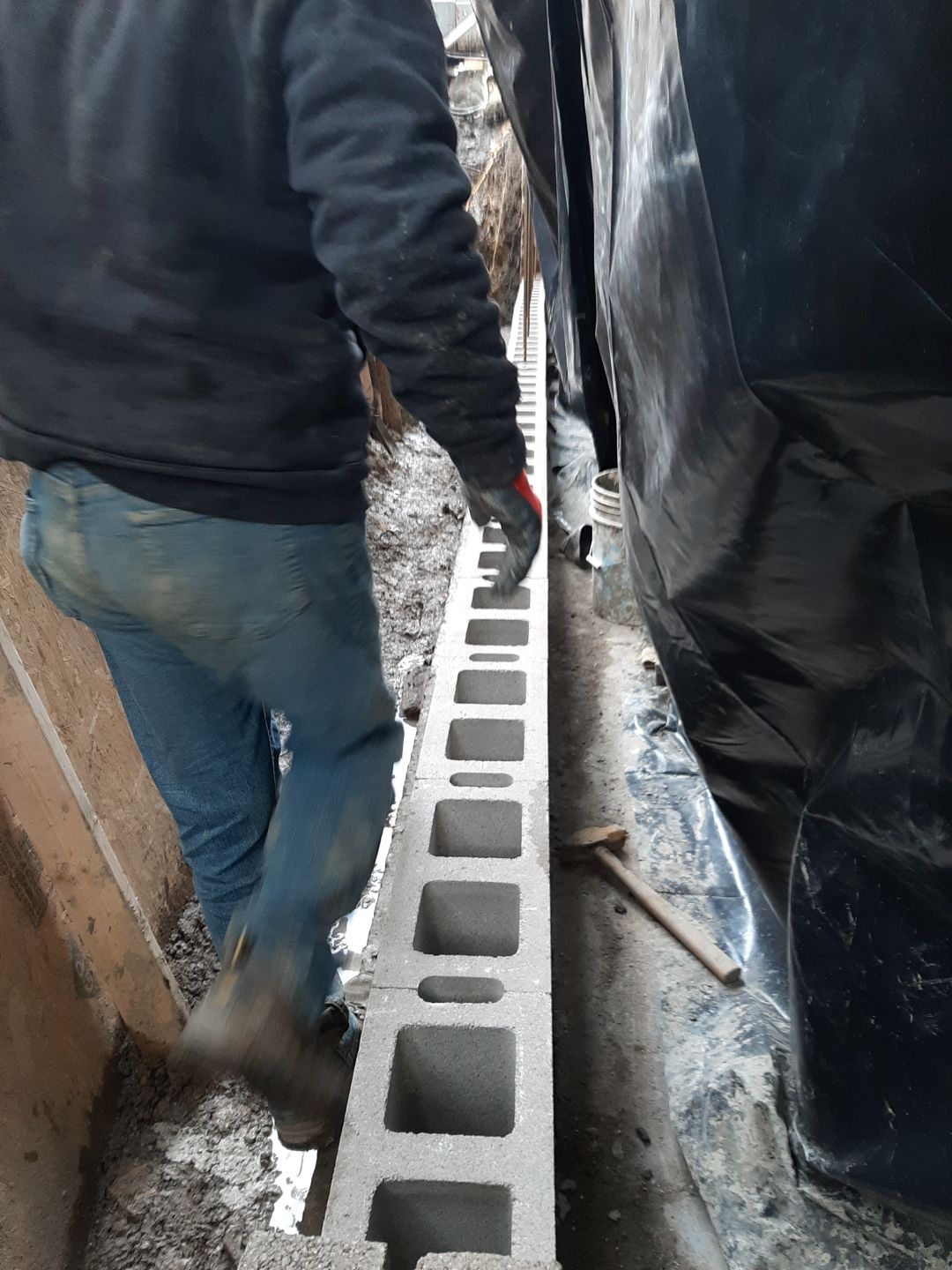 Basement Wall Rebuild with Exterior Waterproofing by Toledo Basement Repair