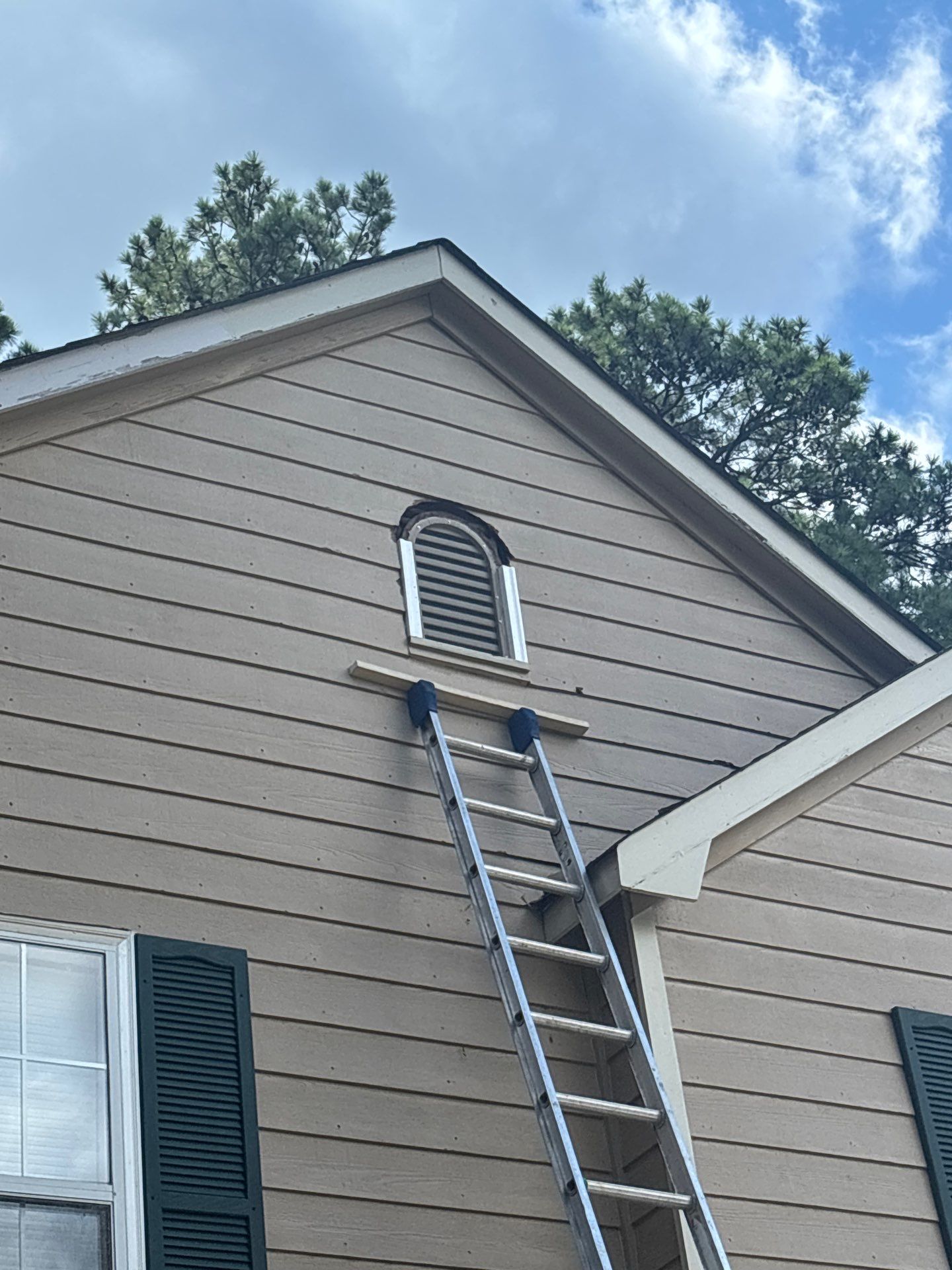 Rotted Wood Replacement, Deck Stain, and Exterior Paint Project in Kennesaw, GA by Nelson Exteriors 