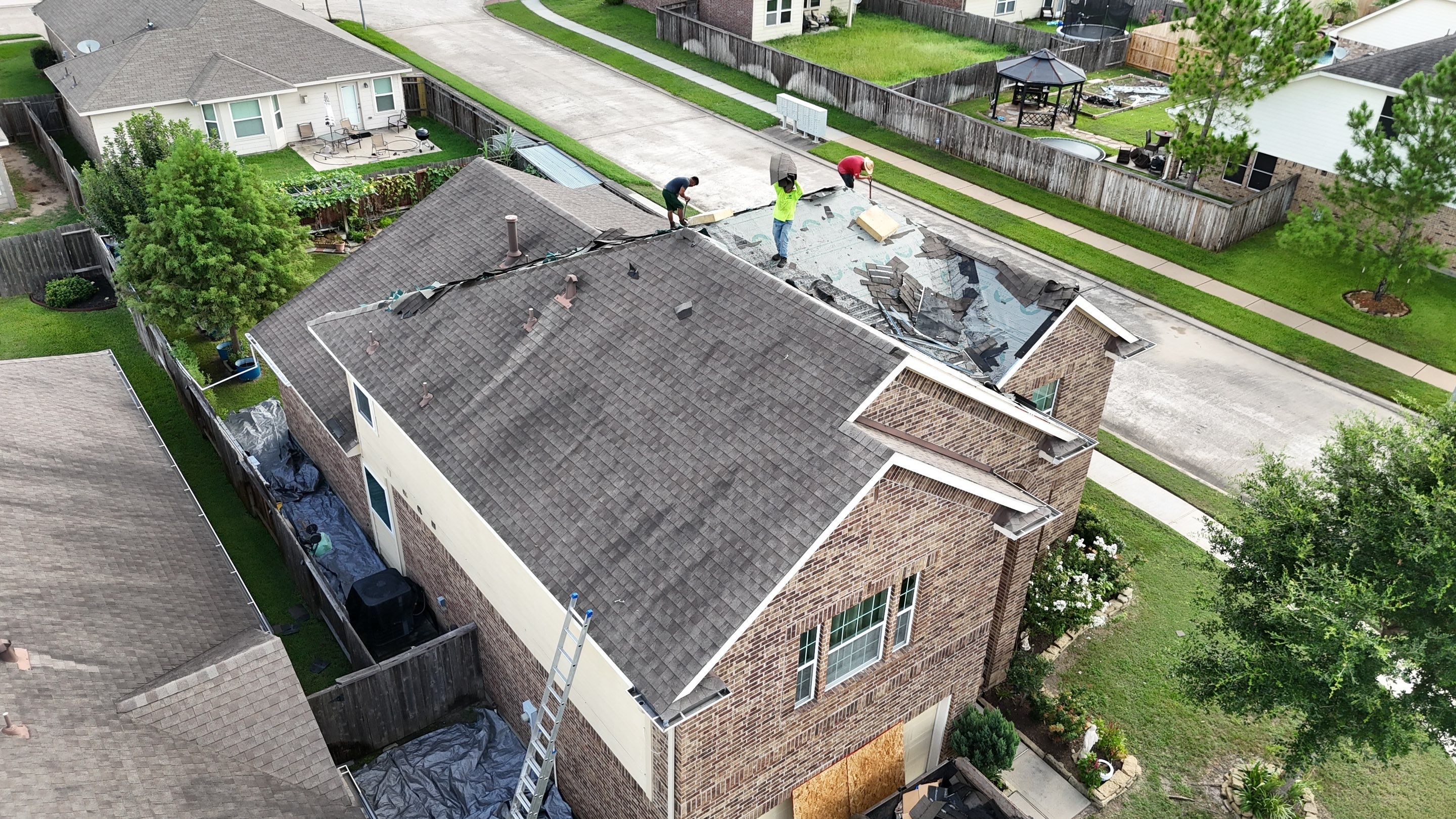 Residential Roofing Installation using IKO Dynasty after Storms in Cypress by Core Four Roofing