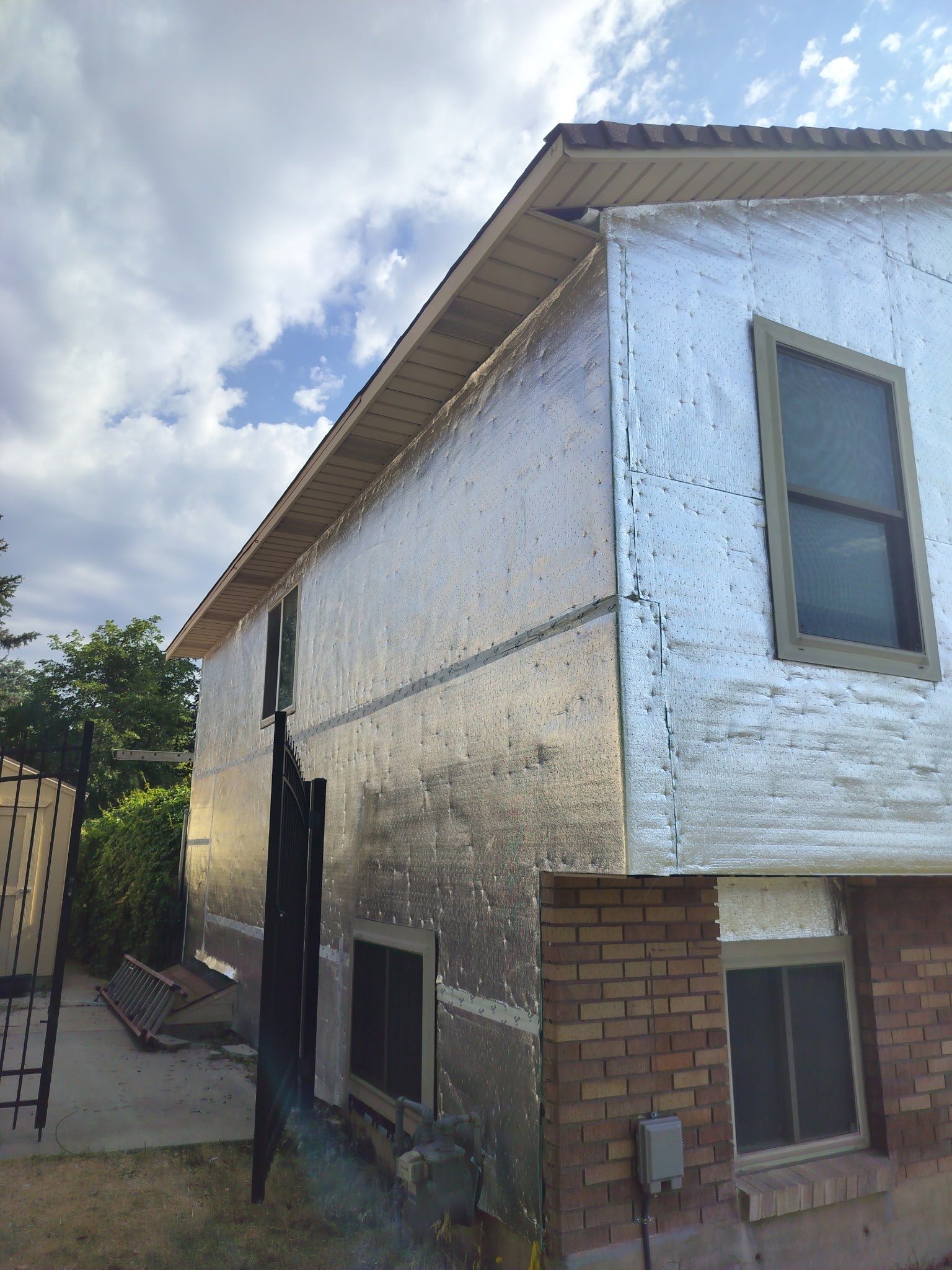 West Jordan | Hardie Lap Siding w/ Brick Accent | Boothbay Blue & Cobble Stone by Ideal Siding Utah