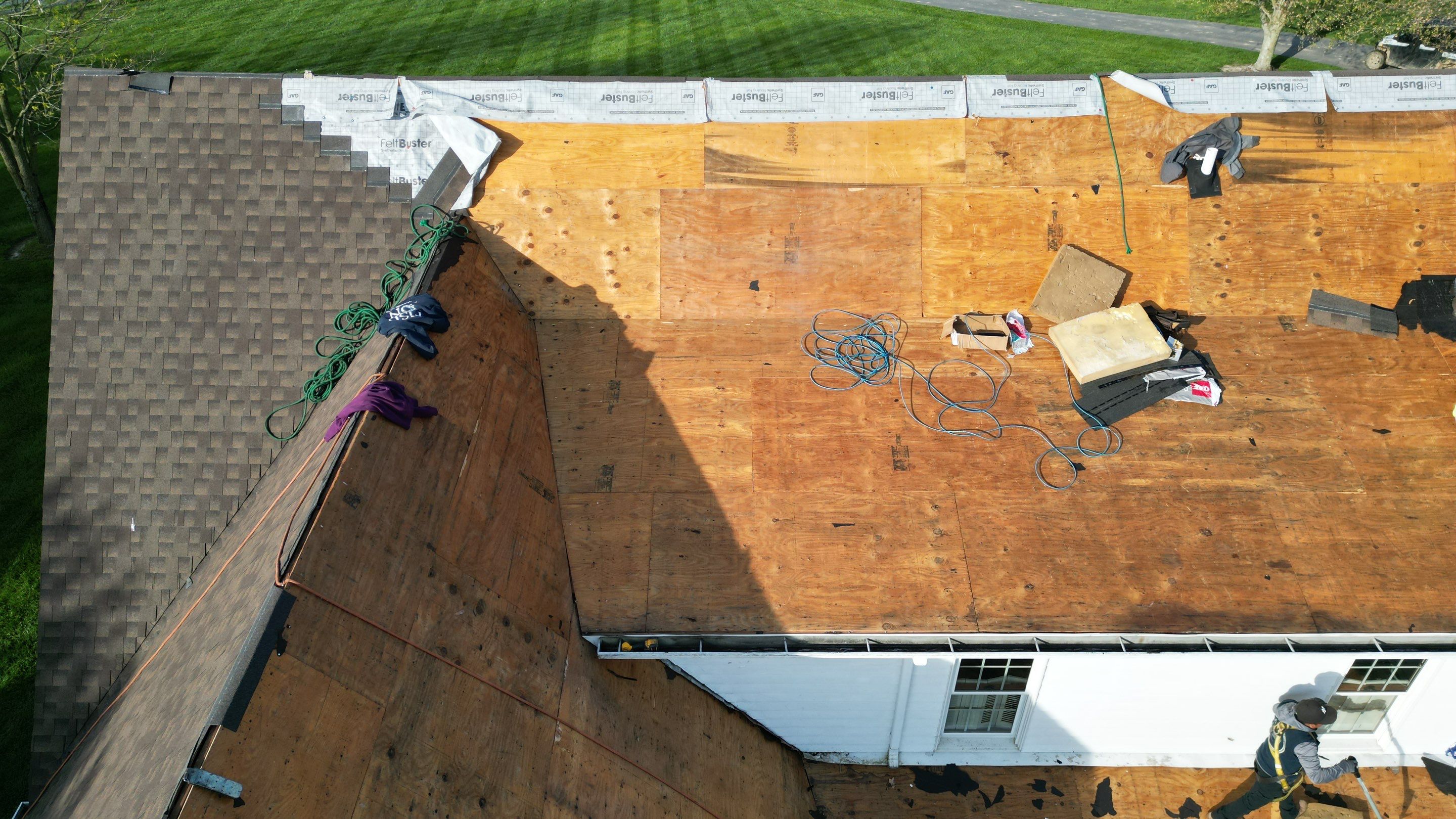 Residential Roofing Installation using Timberline HDZ Shingles - Barkwood by RoofX 