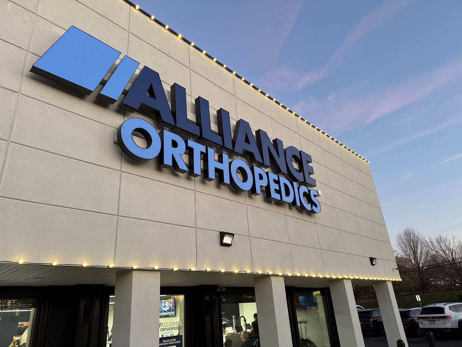 Commercial Holiday Lighting in Red Bank, NJ by Clearview Washing