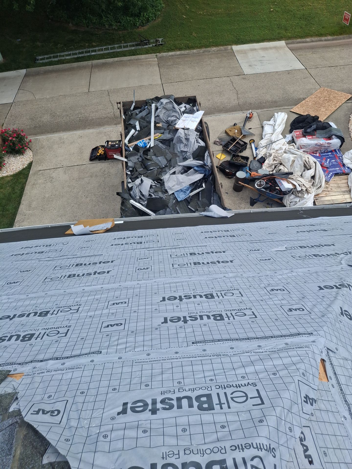Residential Roofing Installation using GAF Timberline HDZ, Oyster Gray by Rainstoppers Roofing