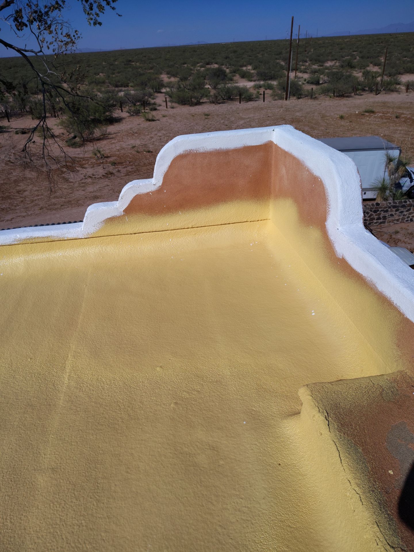 Residential roof application by SPF Services 