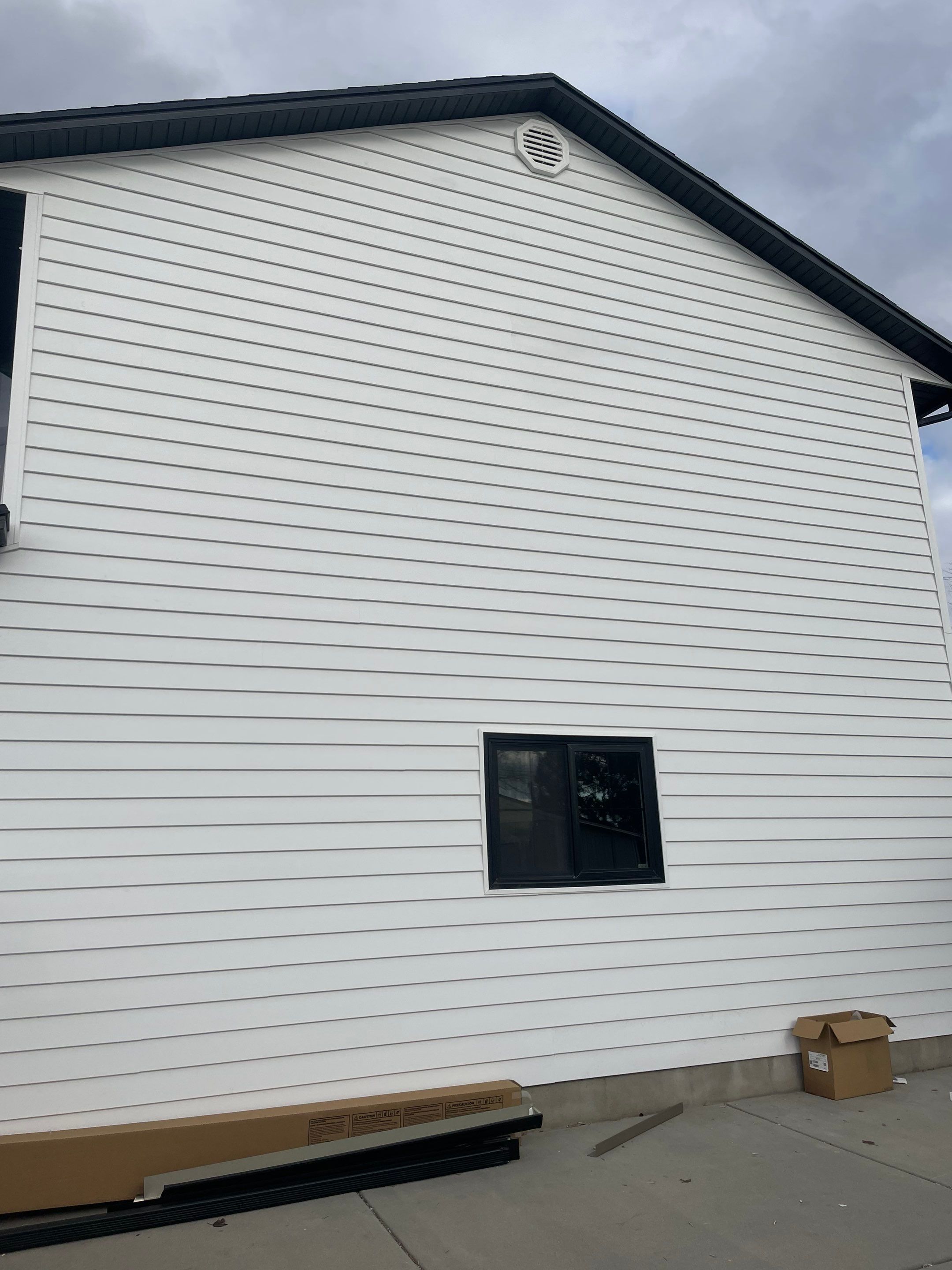 Orem | Premium Insulated Exterior Upgrade | Crisp White & Iron Gray by Ideal Siding Utah