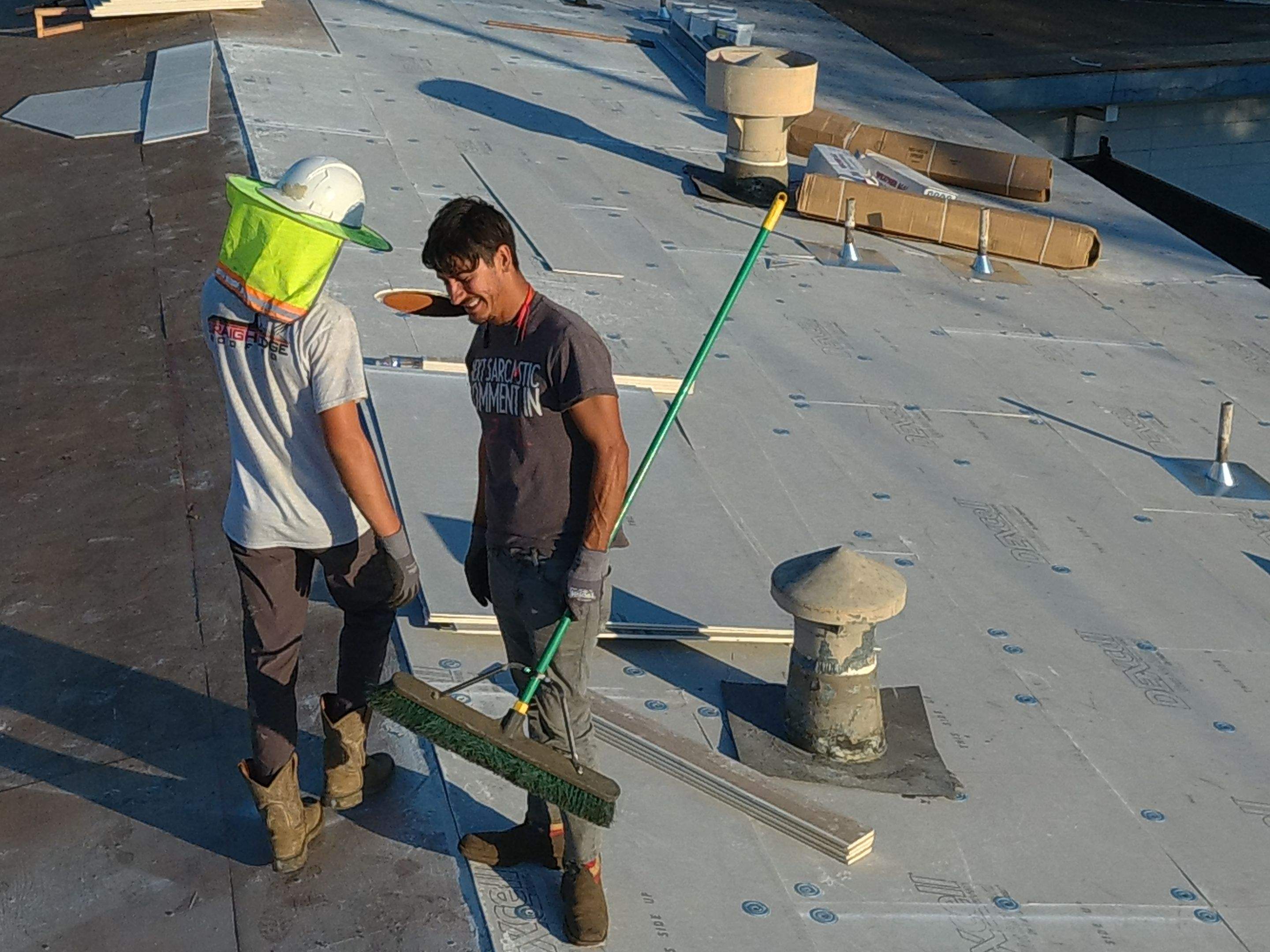 Spray foam and coatings using Conklin Benchmark/PUMA XL coatings and spray foam by Straight Edge Roofing Inc