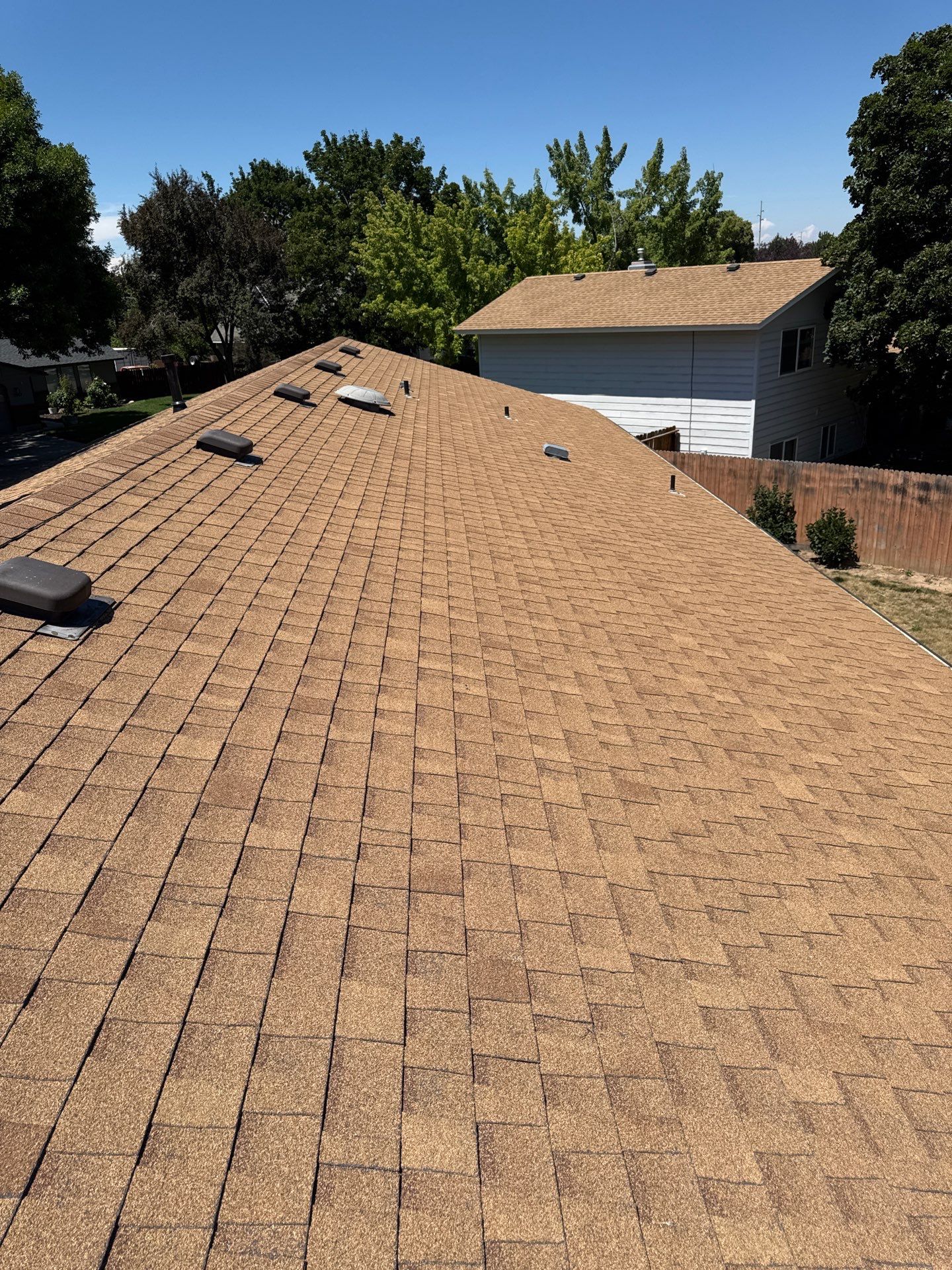 Asphalt Shingle Roof Replacement and Chimney Flashing in Boise by Olive Roofing