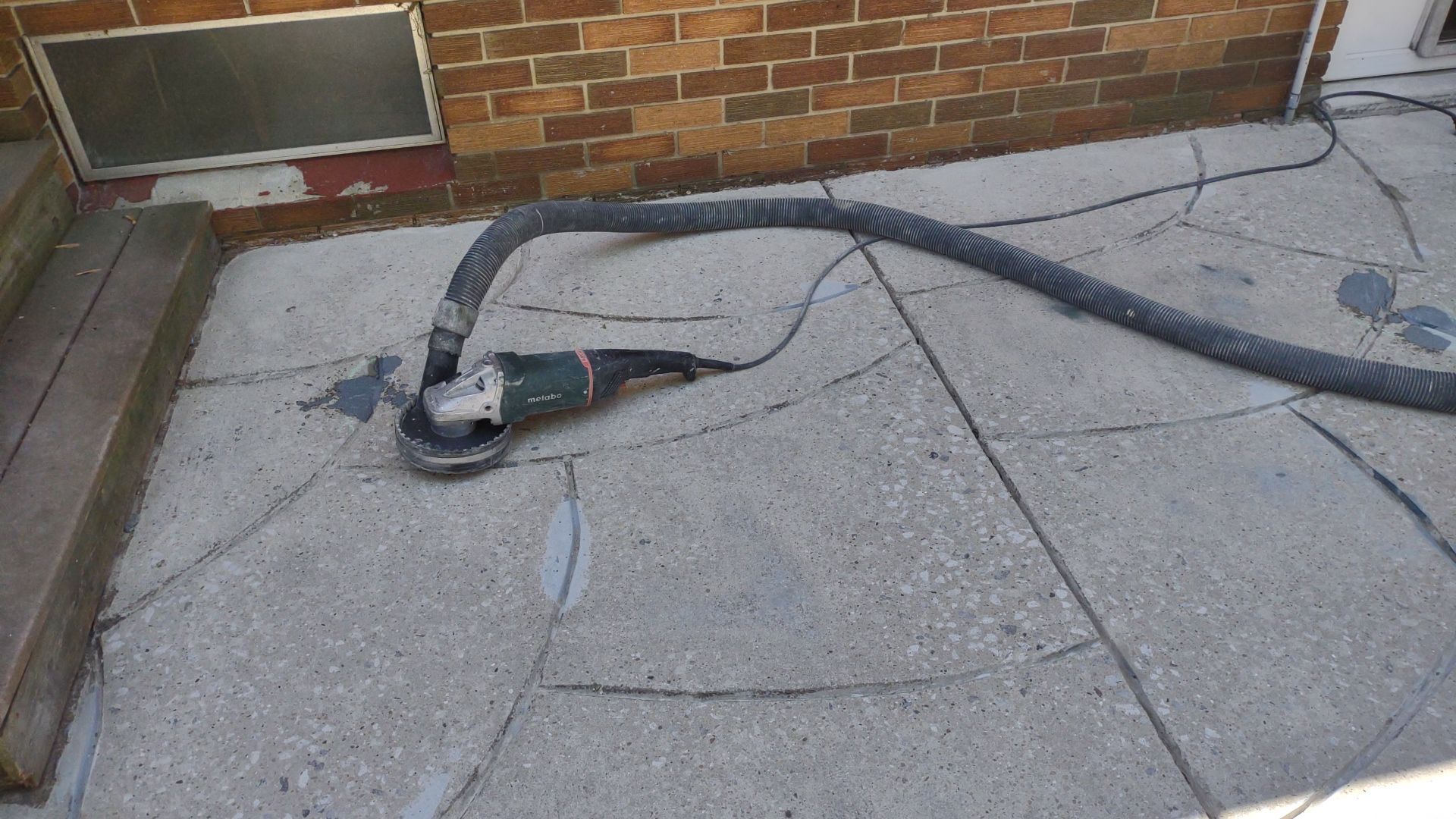 Patio with Stone Removal (Chestnut) - Struthers, OH by Alexander Concrete Coatings