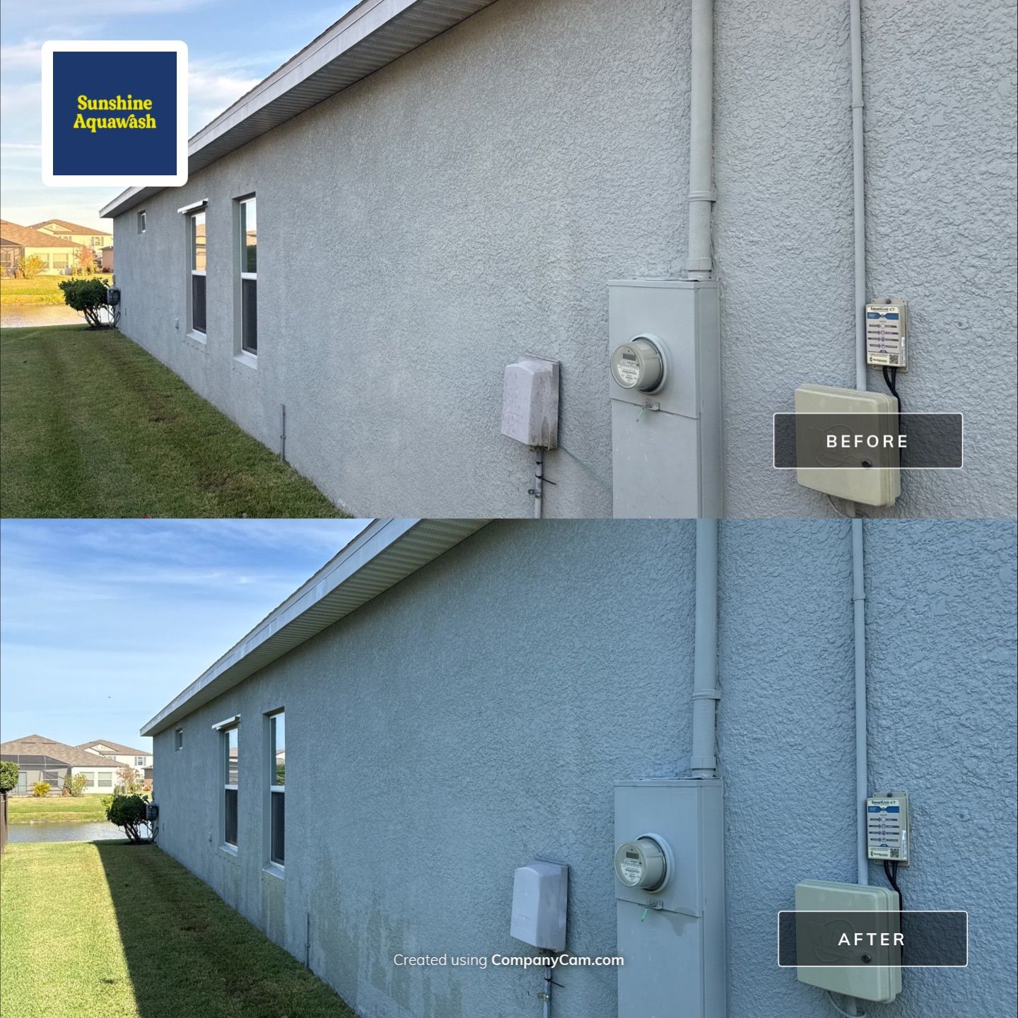 One-Story House Wash & Driveway Cleaning in Trevesta – Palmetto, FL by Sunshine AquaWash