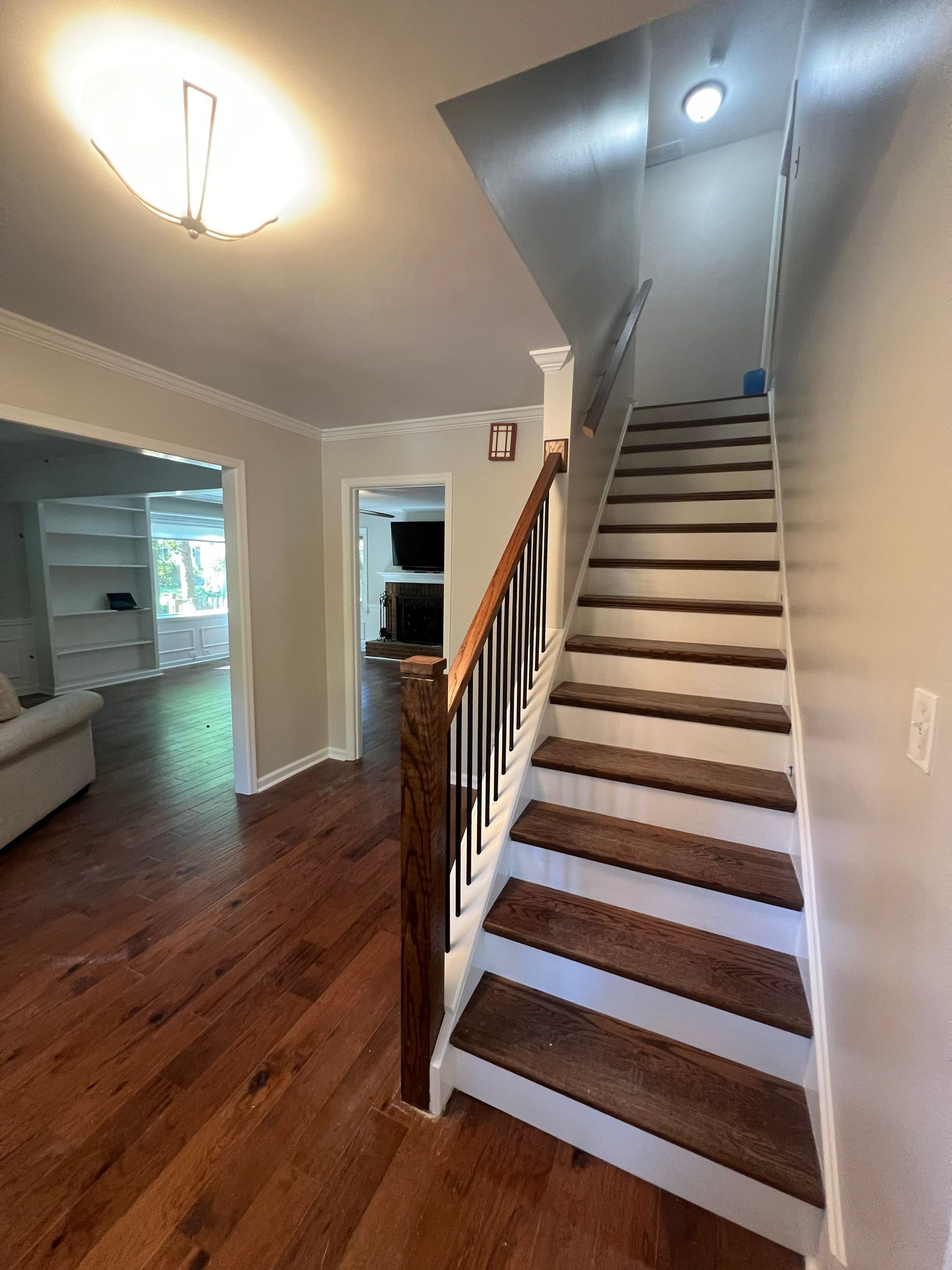 Dark Hardwood Floor Installation and Interior Painting in Marietta by Swift Home Renovations