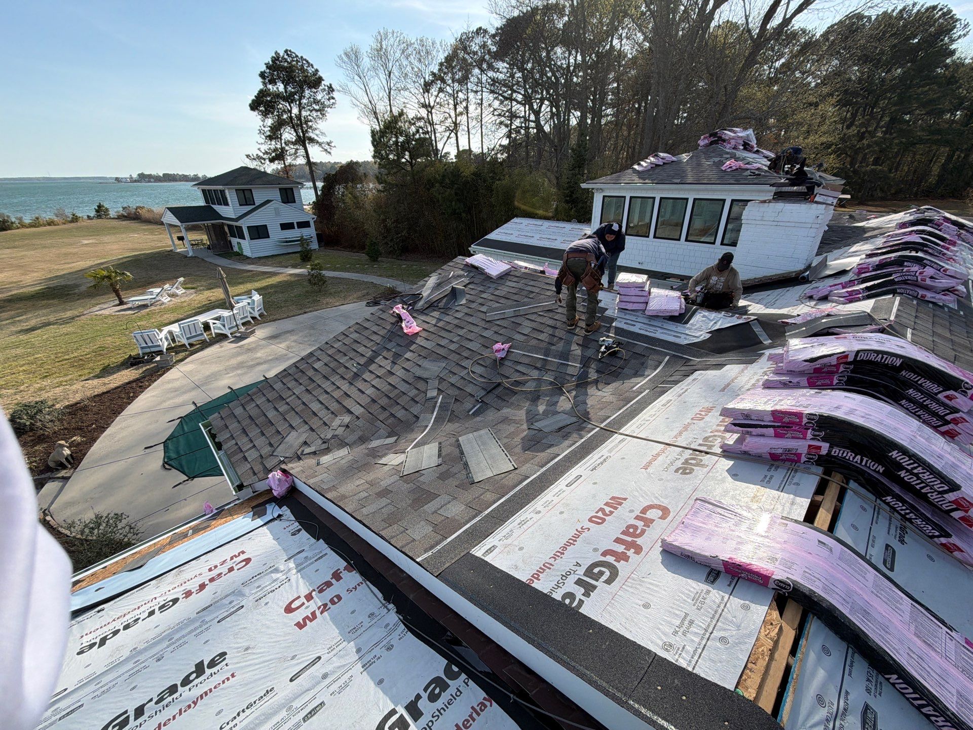 Roof Replacement in White Stone by Cade Construction