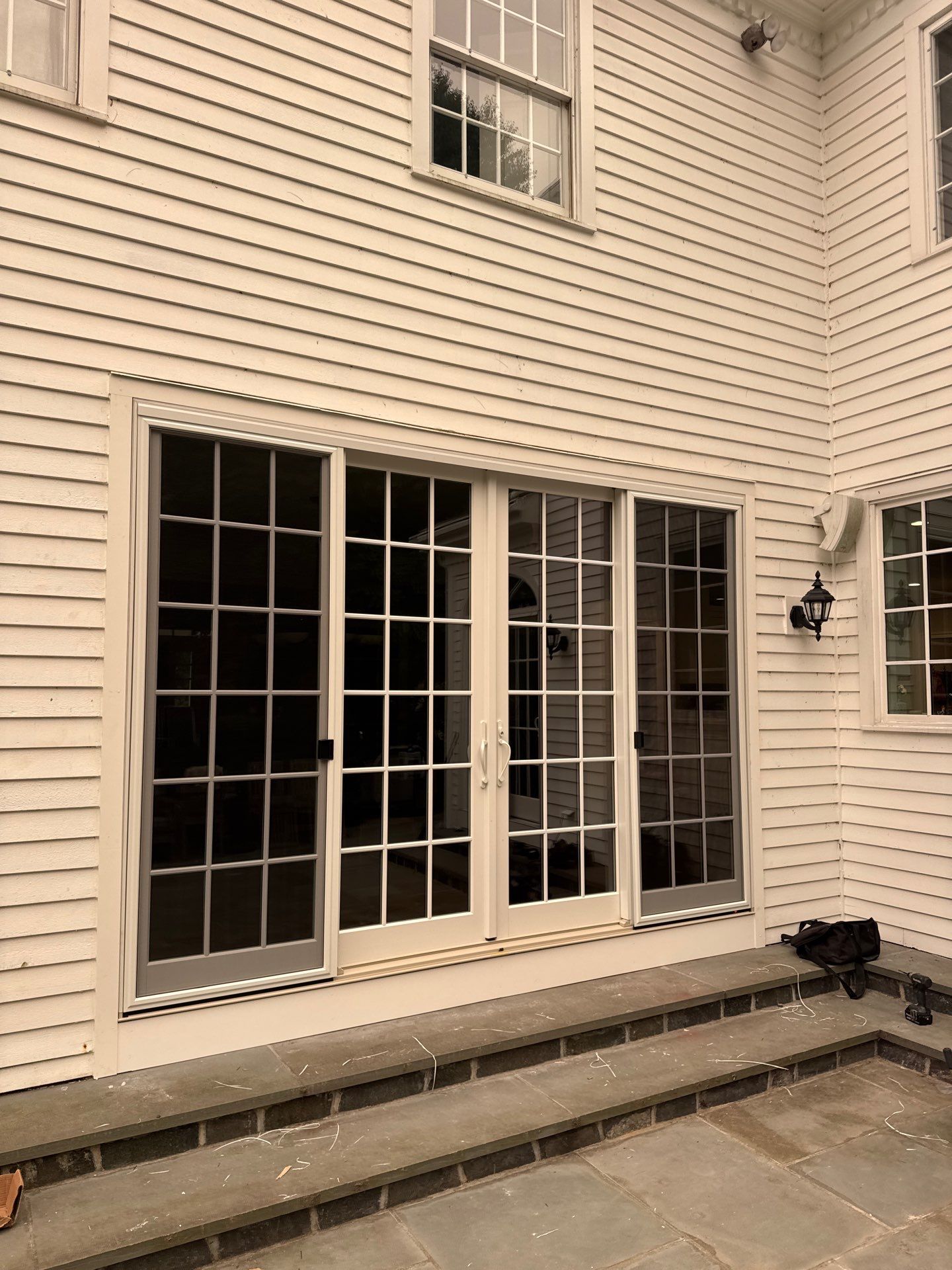 Patio Door Installation Using Infinity by Marvin Patio Door by DiGiorgi Roofing and Siding Inc
