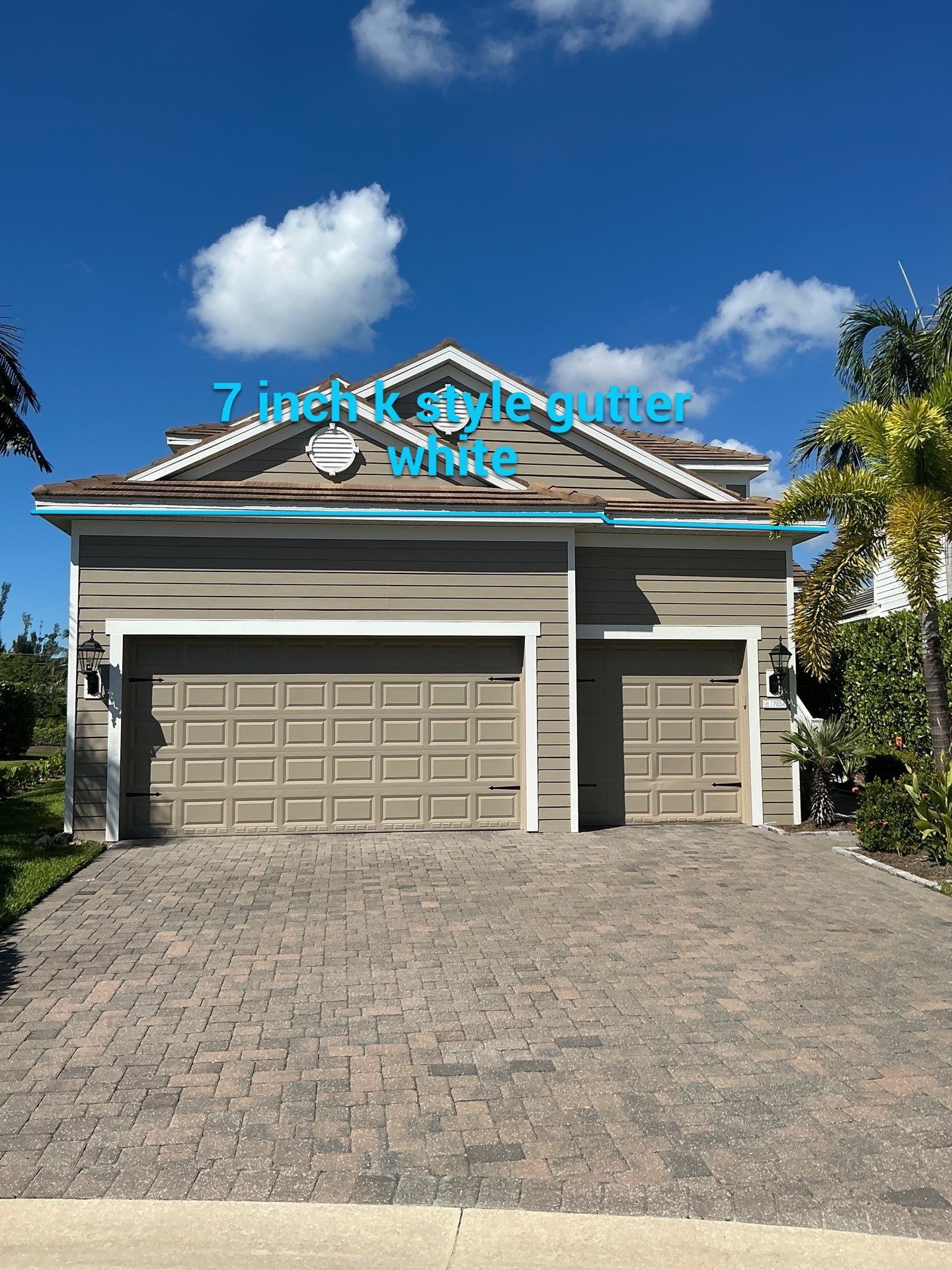 Bronze Downspouts & 7-Inch K-style Seamless Gutter Installation in Fort Myers FL by Gutter Professors