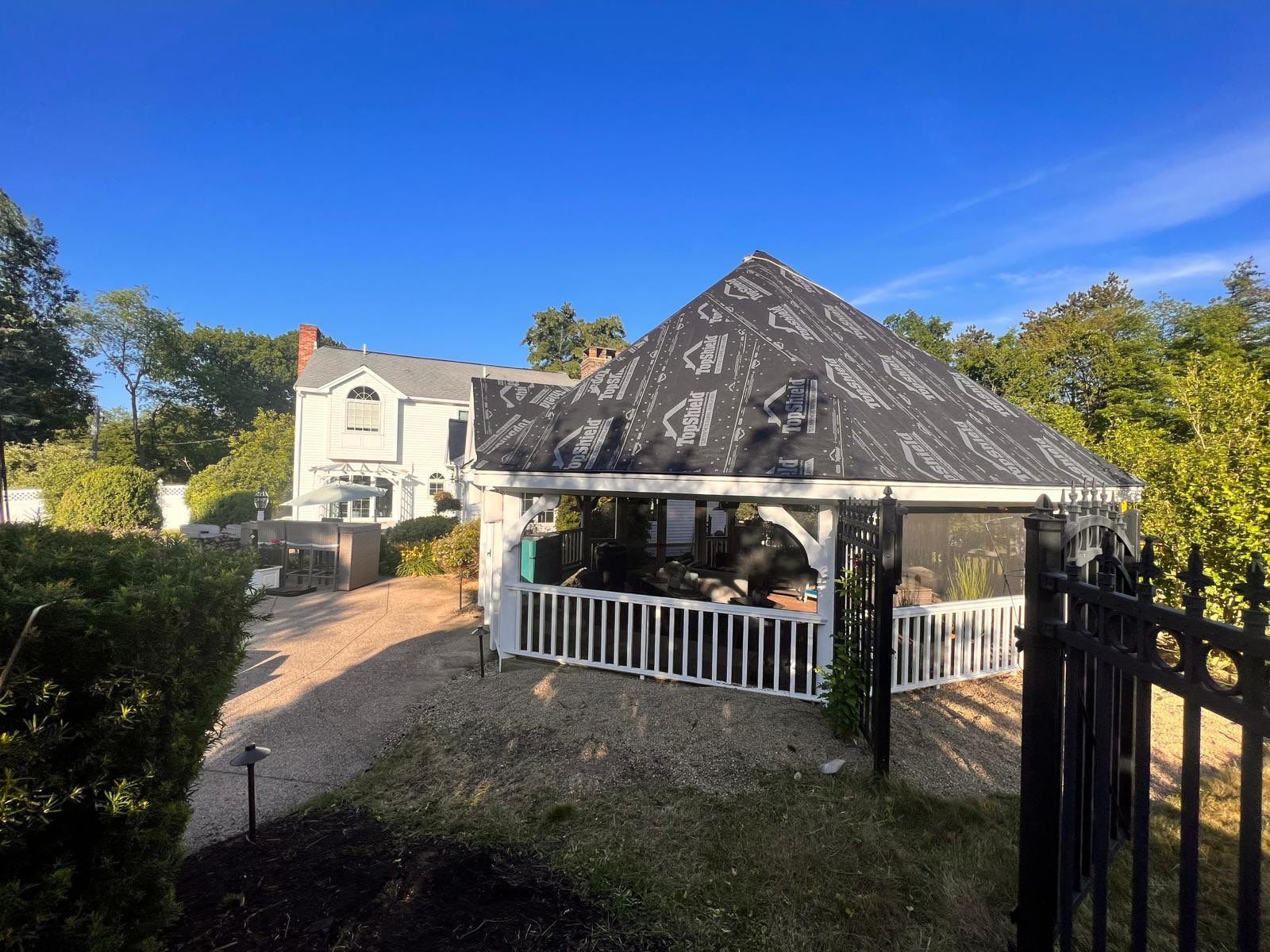 Standing Seam Black Metal Roof- Gazebo by Loyalty Exterior Solutions 